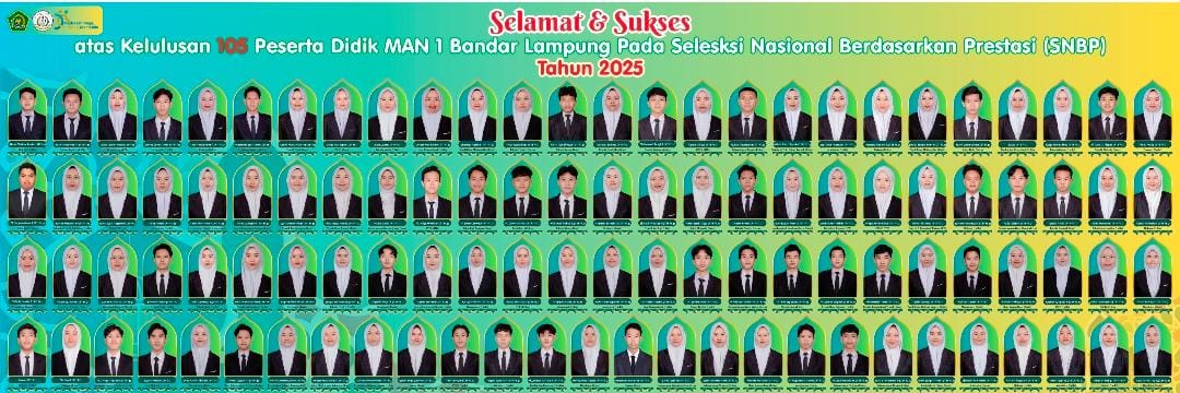 SNBP dan SPAN-PTKIN 2025 : Ini Hasil yang Dicapai MAN 1 Bandar Lampung