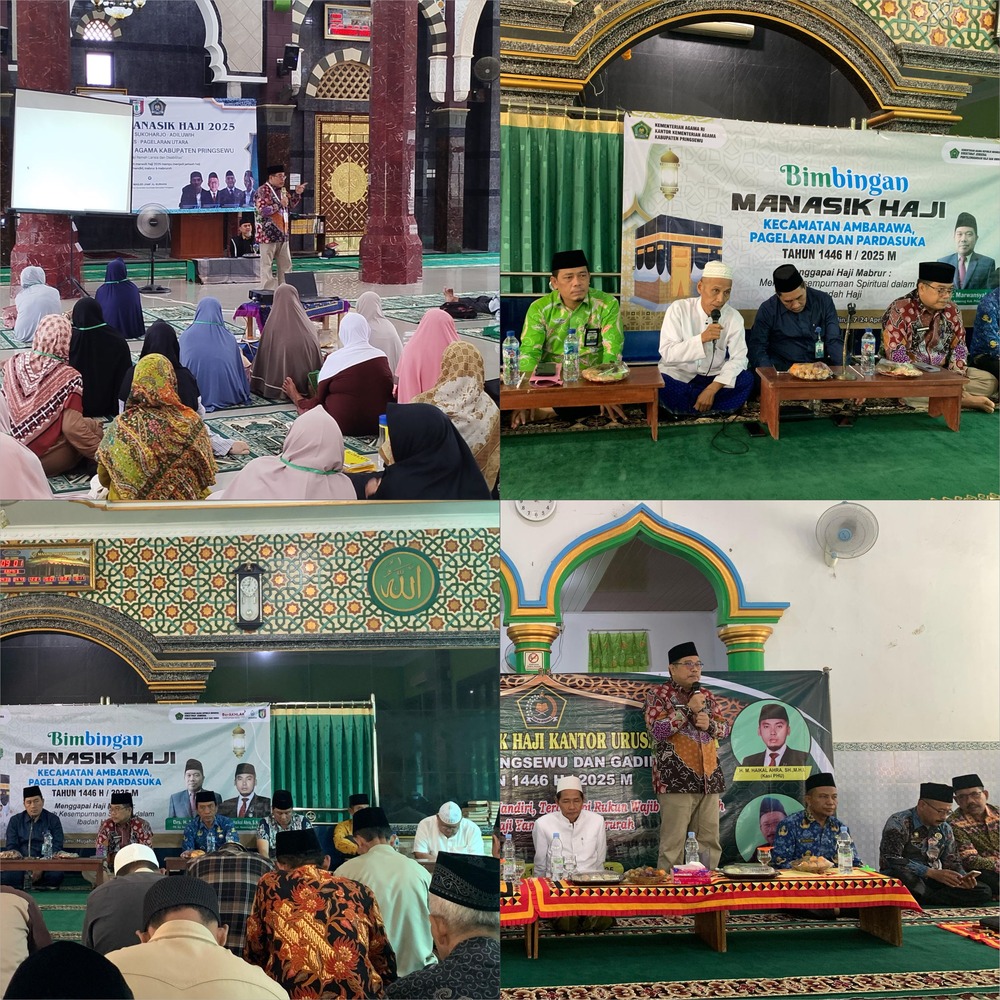 Plt Kepala Kemenag Pringsewu Buka Secara Resmi Manasik Haji 1446 H/2025 M di Tiga Lokasi Berbeda