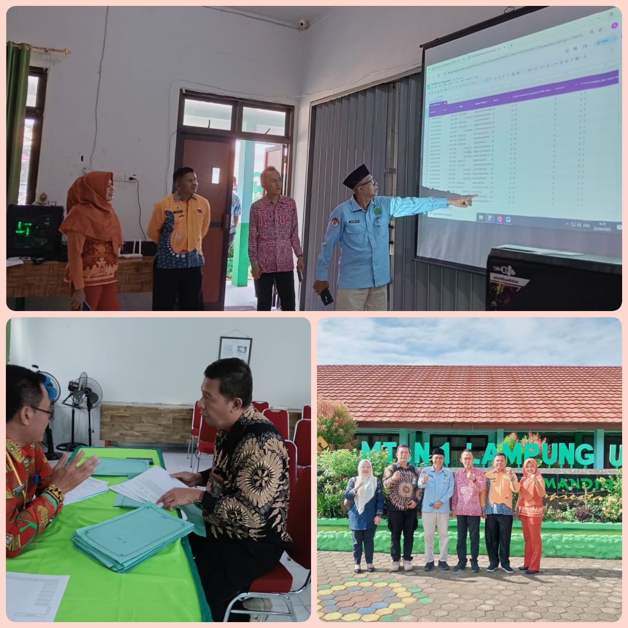 Potret Ujian Madrasah Tim Monev Kanwil Kemenag Lampung Sambangi MTsN 1 Lampung Utara