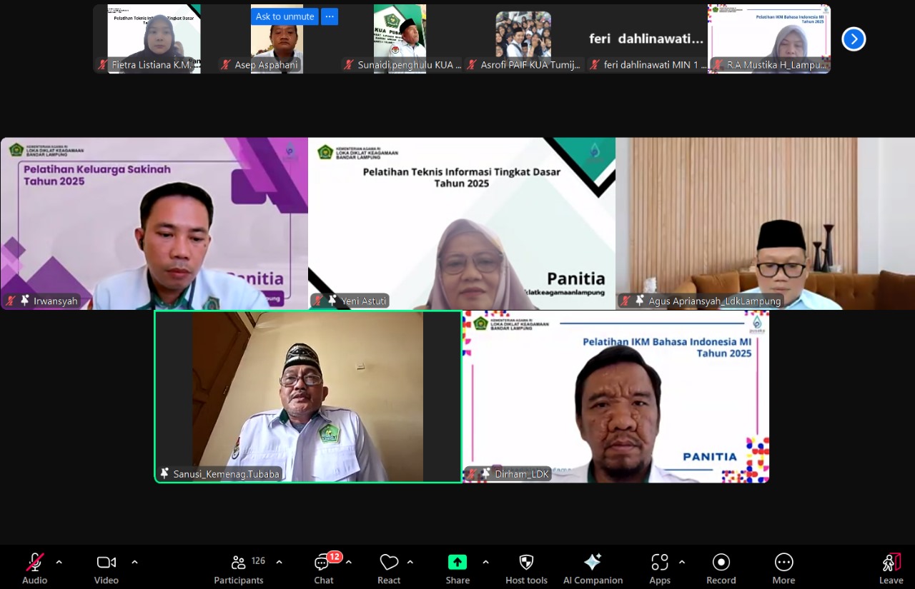 Kepala Kemenag Tubaba Buka PDWK secara Virtual