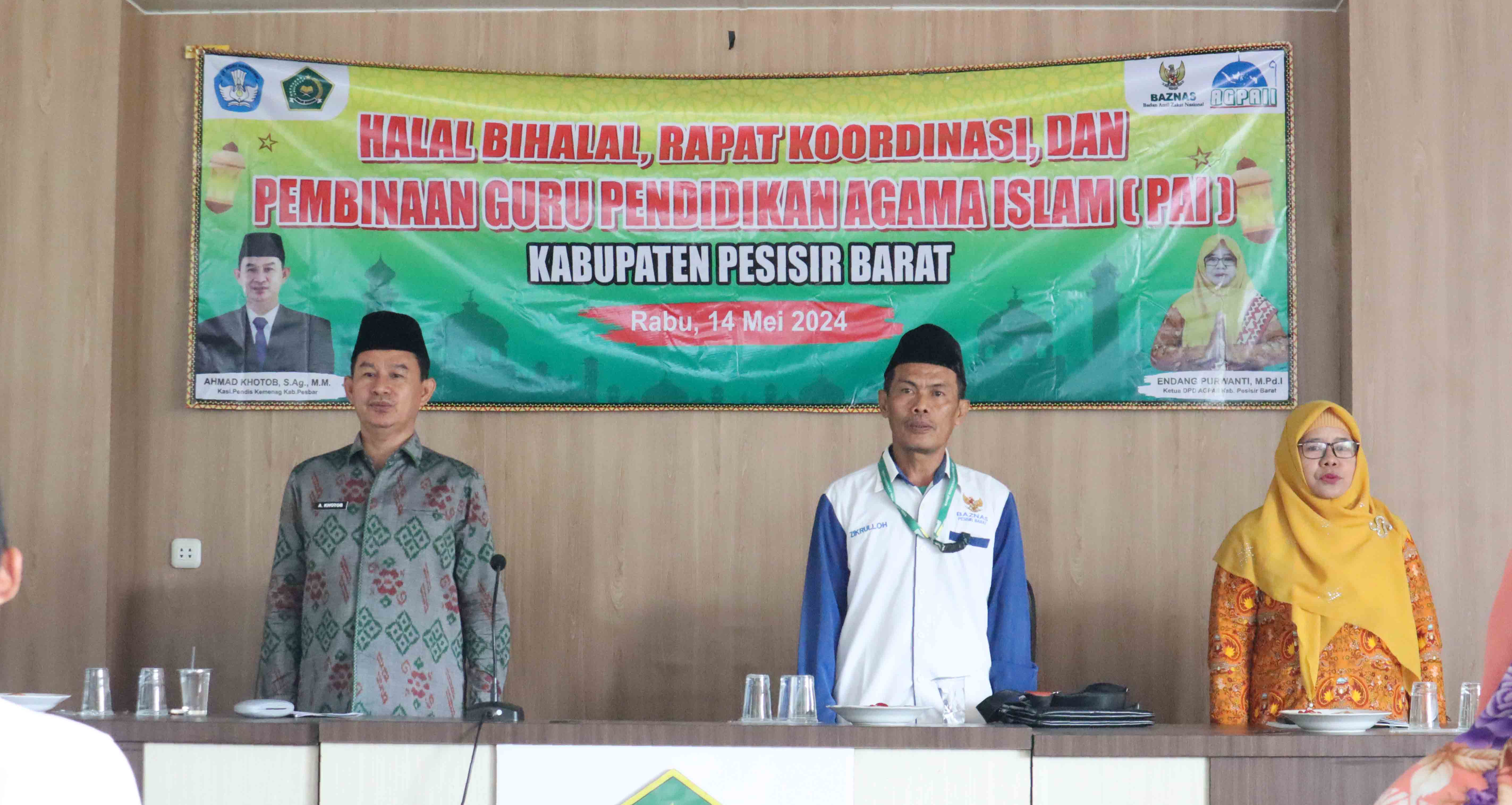 Kasi Pendidikan Islam Kemenag Pesisir Barat Sukseskan Kegiatan Halal bi Halal, Rapat Koordinasi, dan Pembinaan Guru PAI