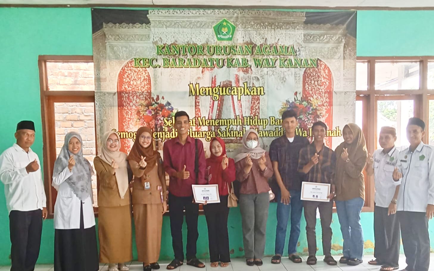 Tiga Pasang Catin Ikuti Bimbingan Perkawinan di KUA Baradatu