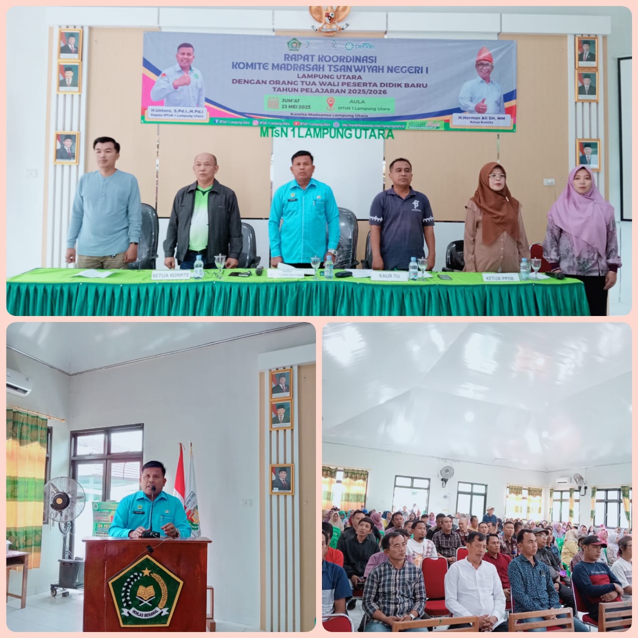MTsN 1 Lampung Utara Gelar Rapat Koordinasi Komite  Bersama Wali Murid Baru Tahun Pelajaran 2025/2026