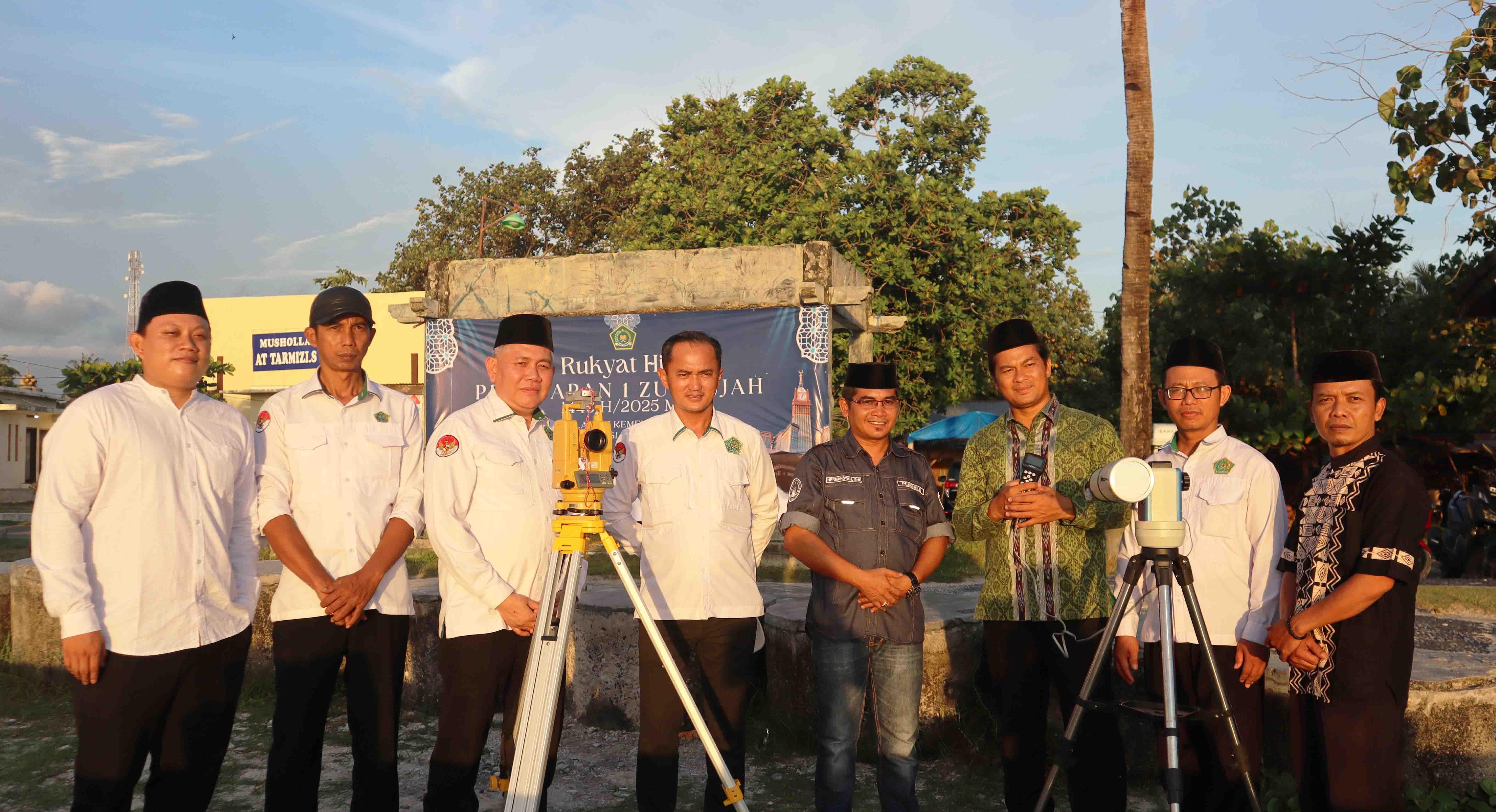 Kemenag Pesisir Barat Pantau Rukyatul Hilal Awal Dzulhijjah 1446 H Titik Lokasi Pantai Labuhan Jukung