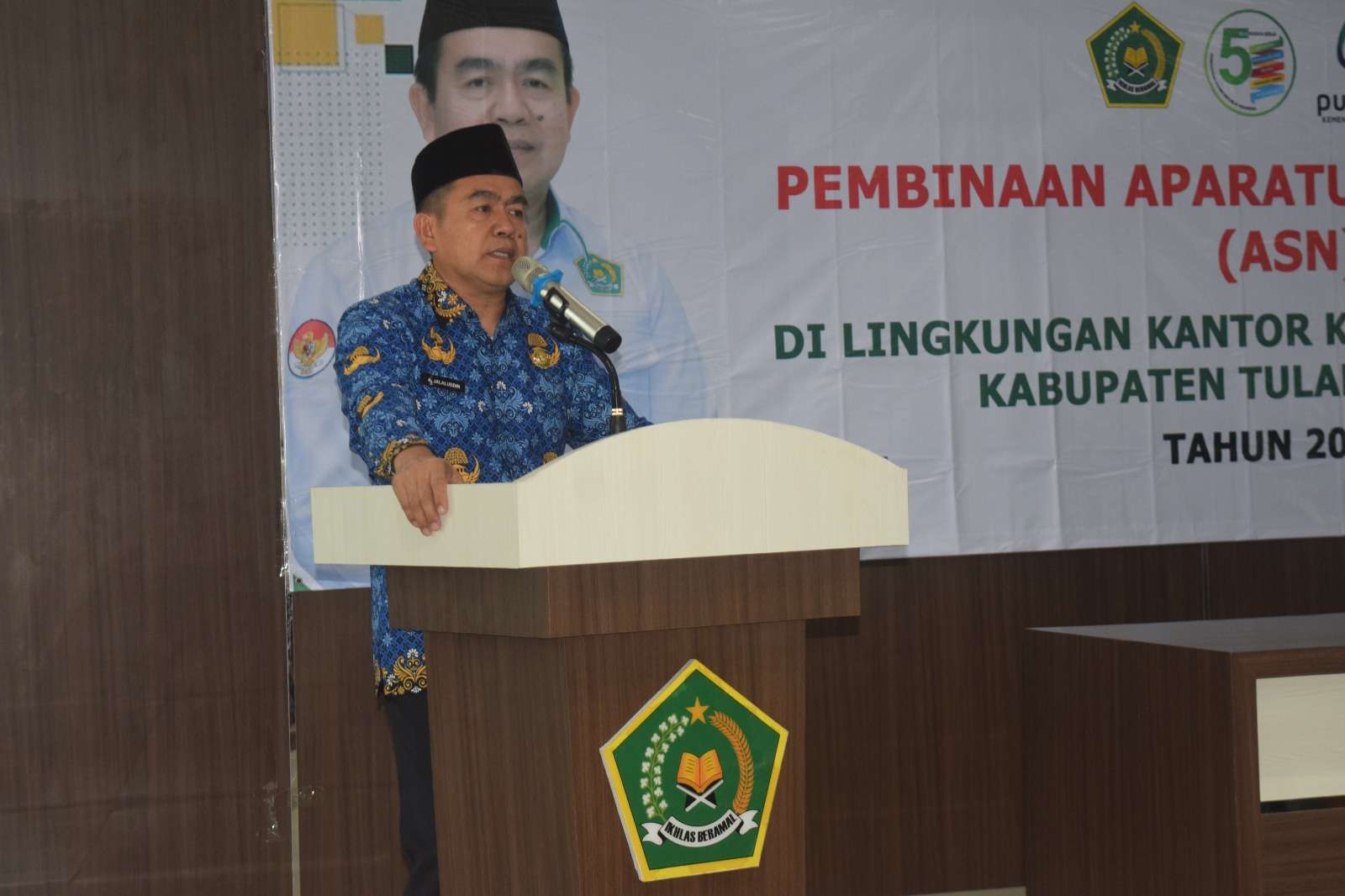 Kakankemenag Tulang Bawang Berikan Pembinaan Menyeluruh, Tekankan Penguatan ASN BerAKHLAK dan Budaya Pelayanan SIKEP