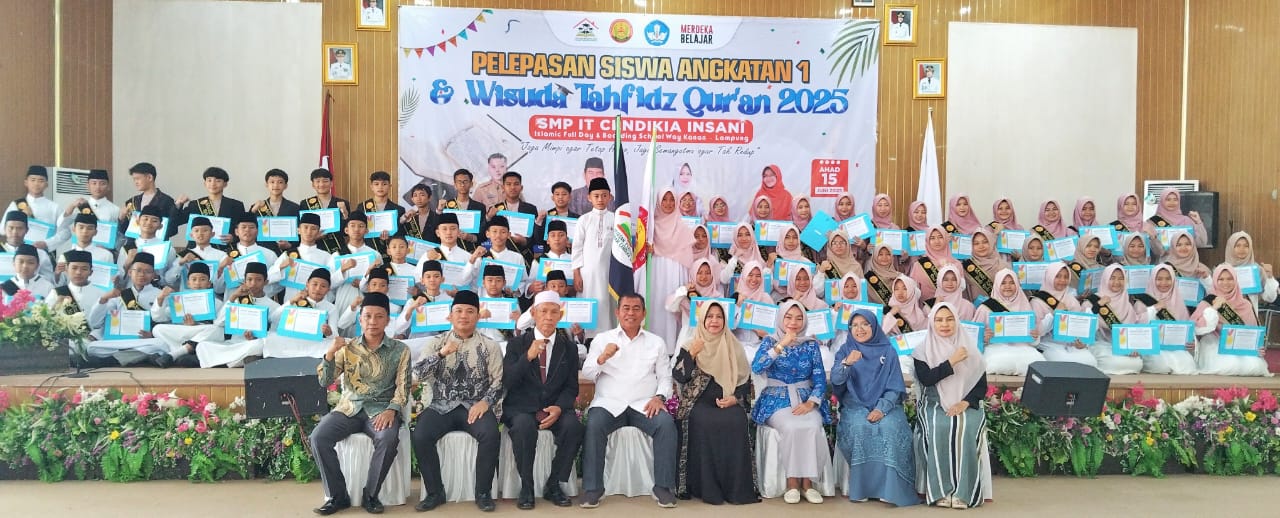 Perkuat Sinergi Pendidikan dan Pembinaan Keagamaan, KUA Blambangan Umpu Hadiri Wisuda SMP IT Cendikia Insani