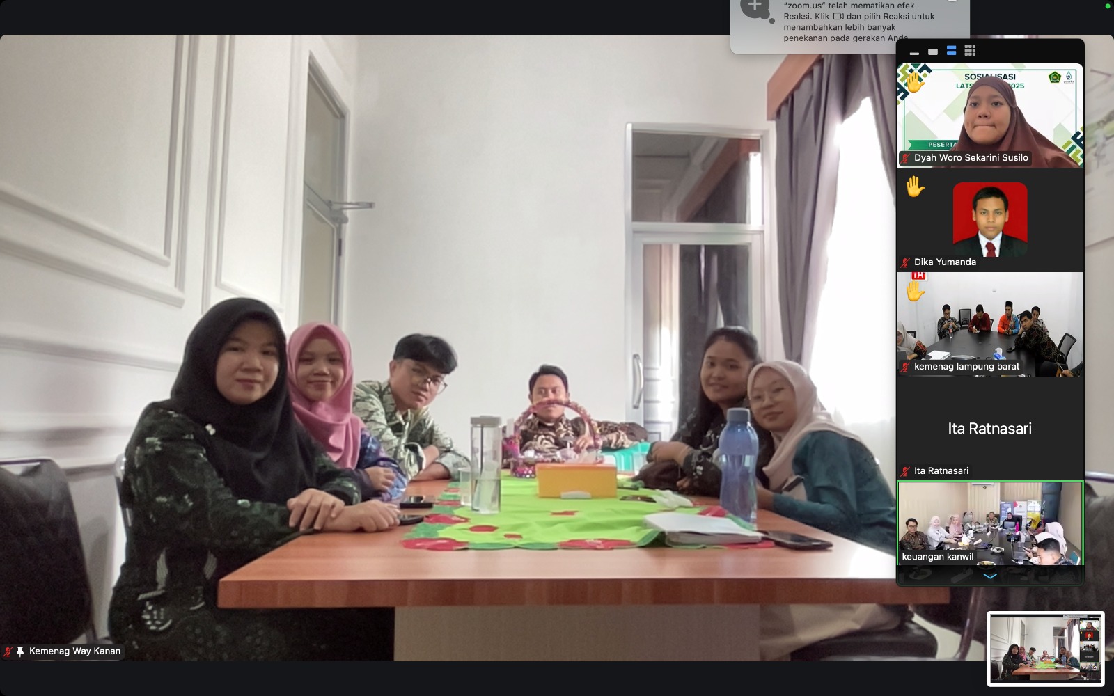 Kemenag Way Kanan Fasilitasi CPNS Ikuti Sosialisasi Virtual Mekanisme Perekaman Data Gaji