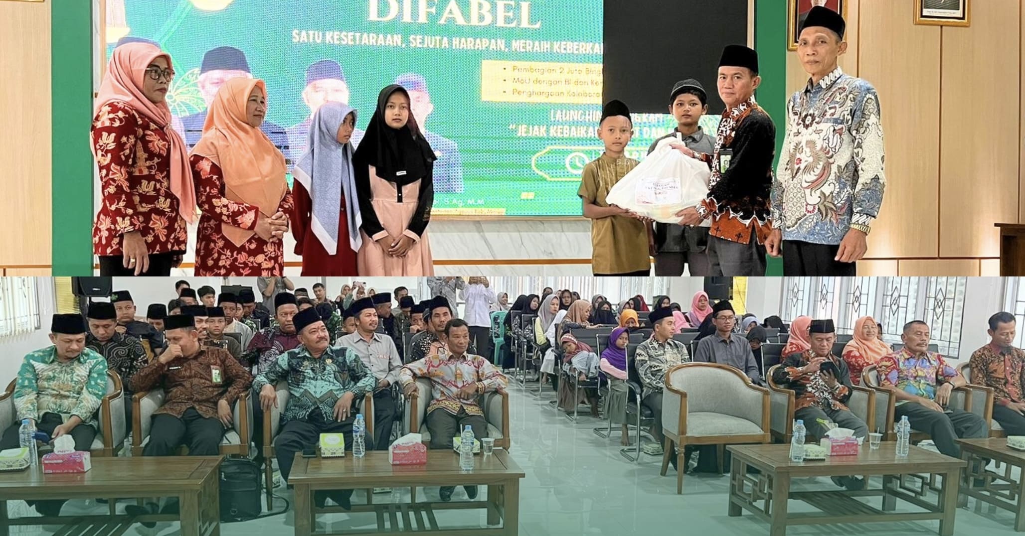 Kemenag Mesuji Gelar “Peaceful Muharram Tahun 1447 H berikan Santunan untuk Yatim dan Difabel