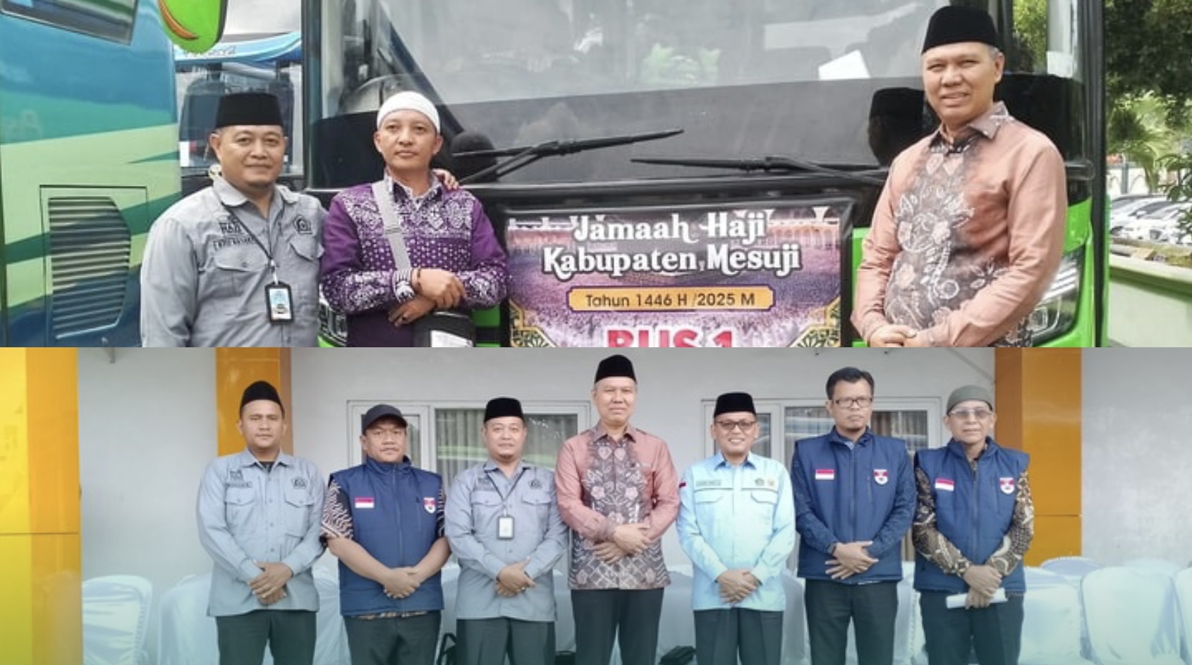 Kakan Kemenag Mesuji Menyambut para Jamaah Haji Asal Mesuji di Asrama Haji Rajabasa