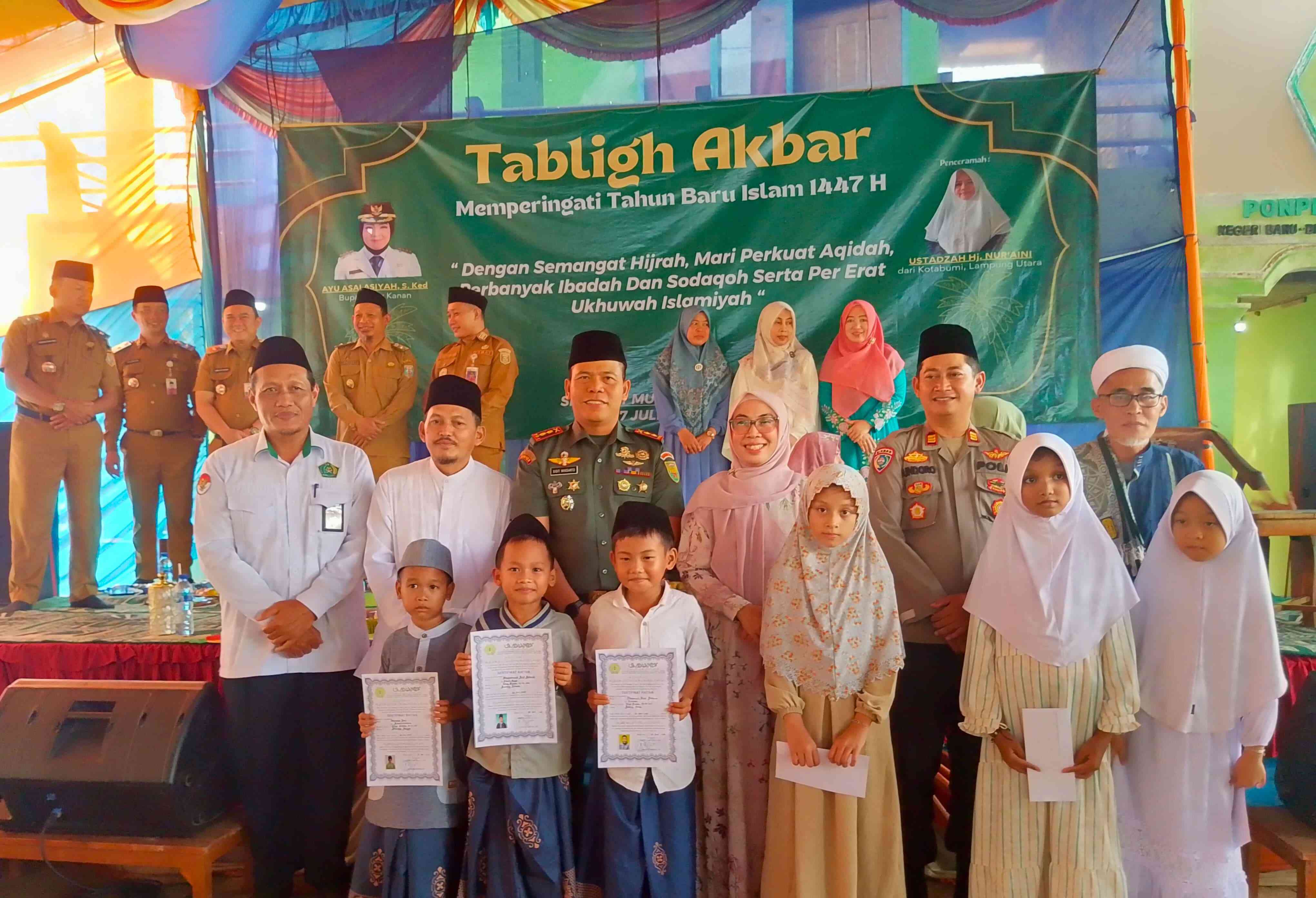 Peringati Tahun Baru Islam 1447 H, Kasubbag TU Kemenag Way Kanan Hadiri Tabligh Akbar di Ponpes Miftahul Huda
