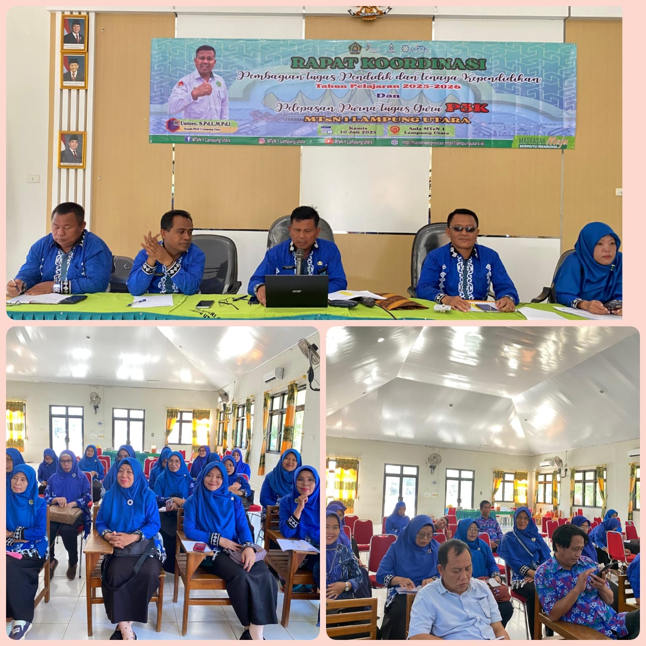 Sambut Tahan Pelajaran Baru MTsN 1 Lampung Utara Gelar Rapat Koordinasi Pembagian Tugas