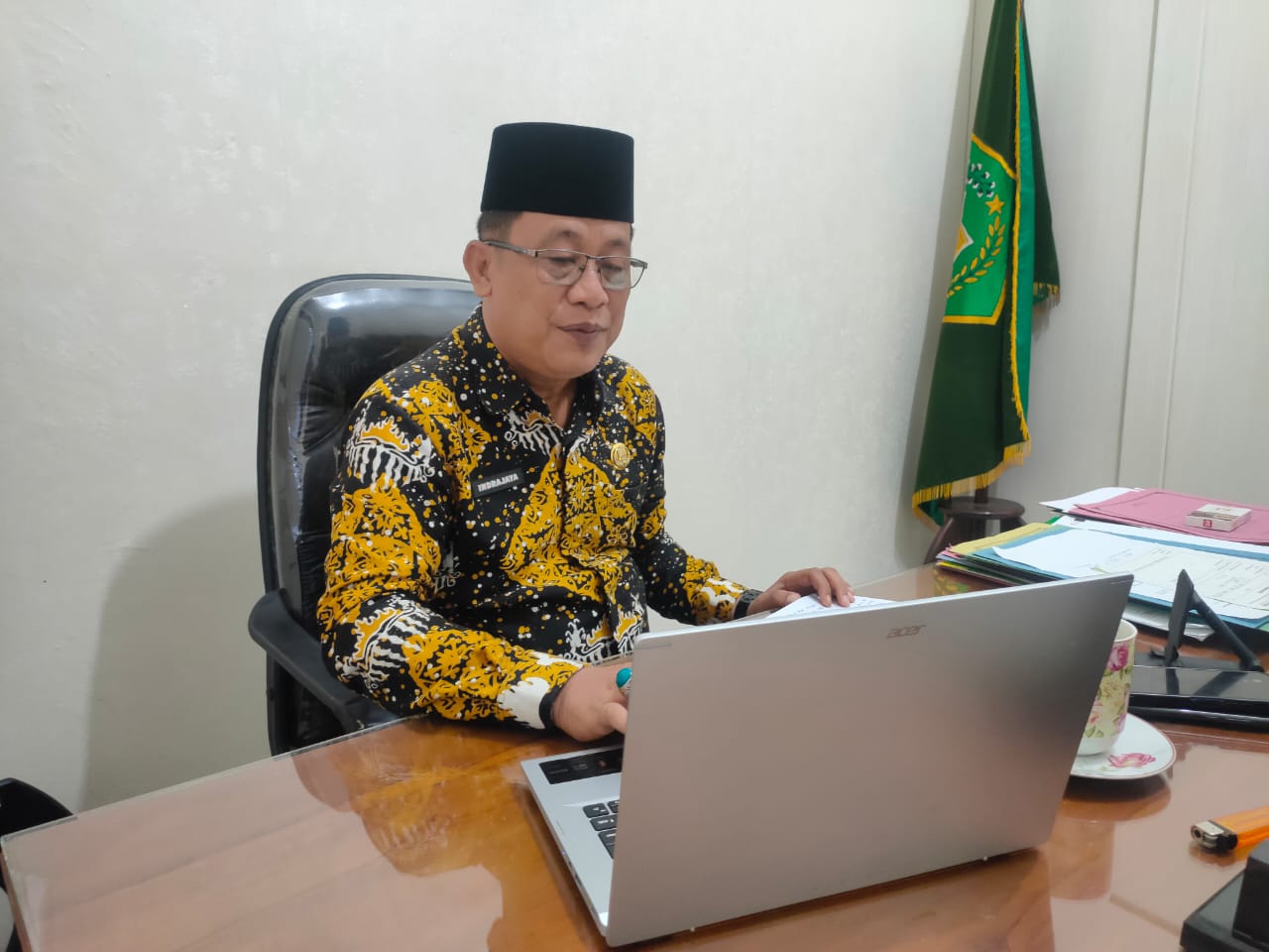 Kepala Kemenag Lampung Timur Pimpin Rapat Persiapan Istbat Nikah di Kecamatan Bandar Sribhawono Secara Virtual