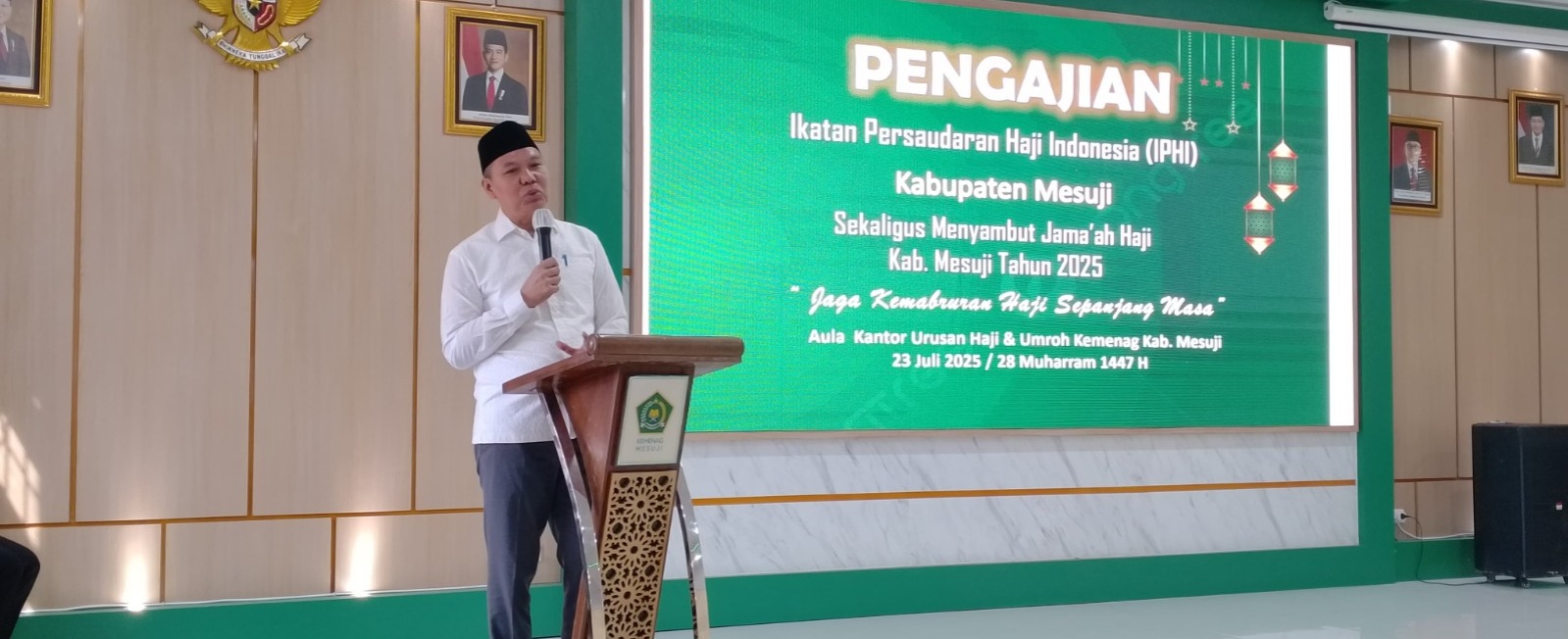 Kemenag Mesuji Hadiri Pengajian Triwulan IPHI Sekaligus Sambut Kepulangan Jamaah Haji 2025