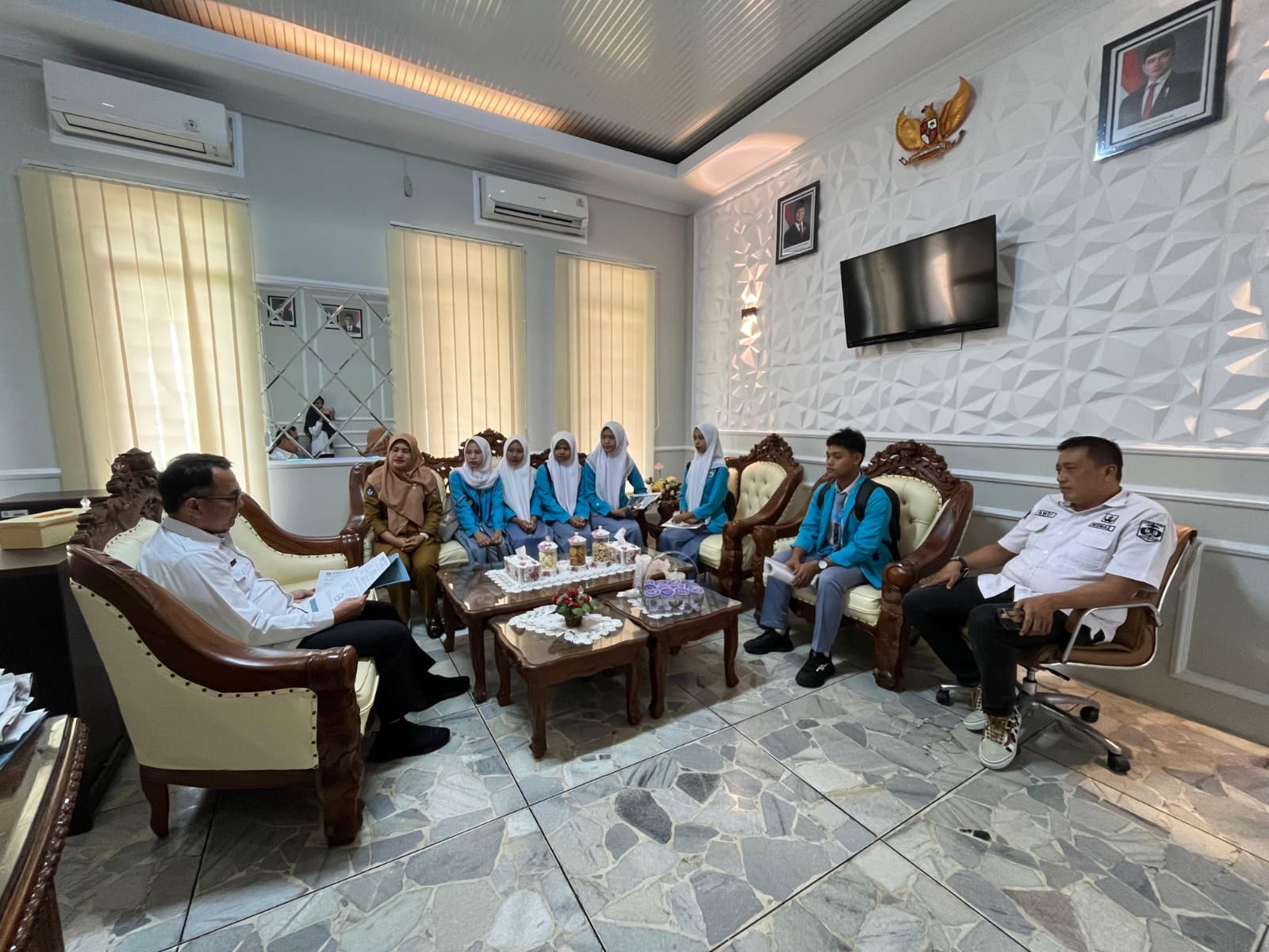 Kepala Kemenag Lampung Utara Terima dan Beri Arahan kepada Siswa PKL SMKN 1 Kotabumi