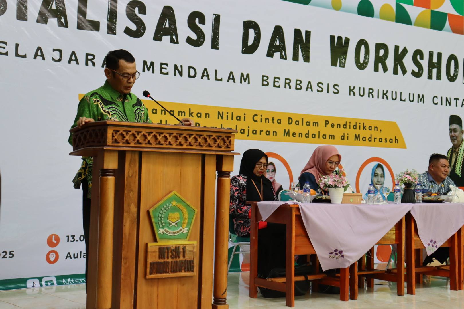 MTsN 1 Bandar Lampung Selenggarakan Workshop Kurikulum Cinta, Dibuka Resmi oleh Kepala Kemenag Kota