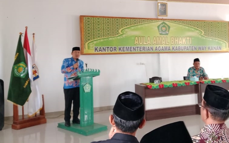 Partisipasi Kepala MAN 1 Way Kanan dalam Rapat Evaluasi Triwulan II di Kemenag Kabupaten Way Kanan