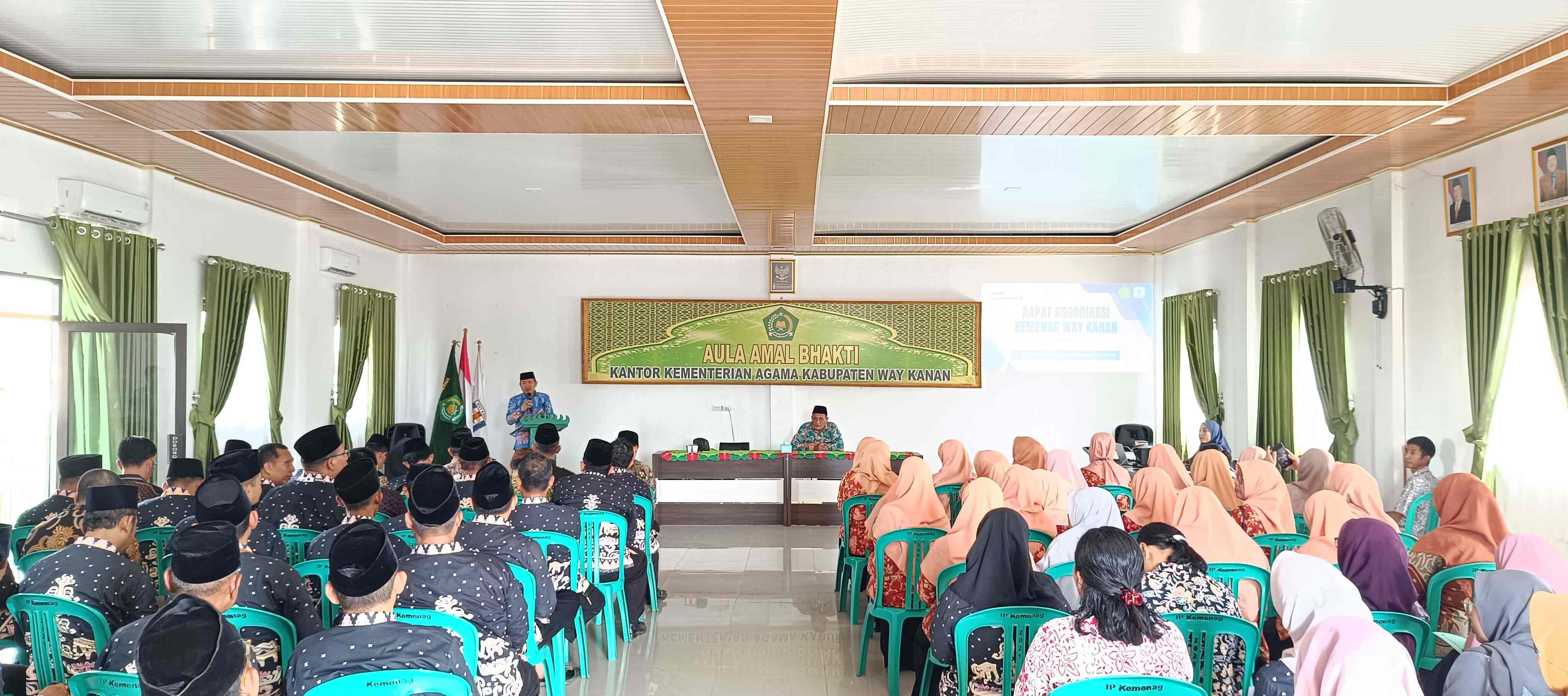 Pimpin Rakor, Kakankemenag Way Kanan   Singgung  Optimalisai Pelayanan Publik dan minta jajarannya sukseskan  Peringatan HUT RI Ke-80