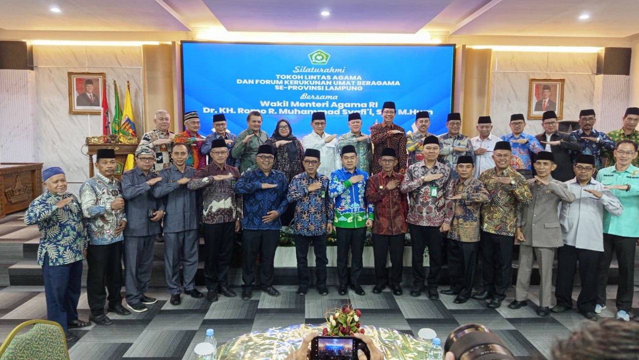 Plt Kepala Kemenag Pesisir Barat Hadiri Silaturahmi Tokoh Lintas Agama Bersama Wakil Menteri Agama RI