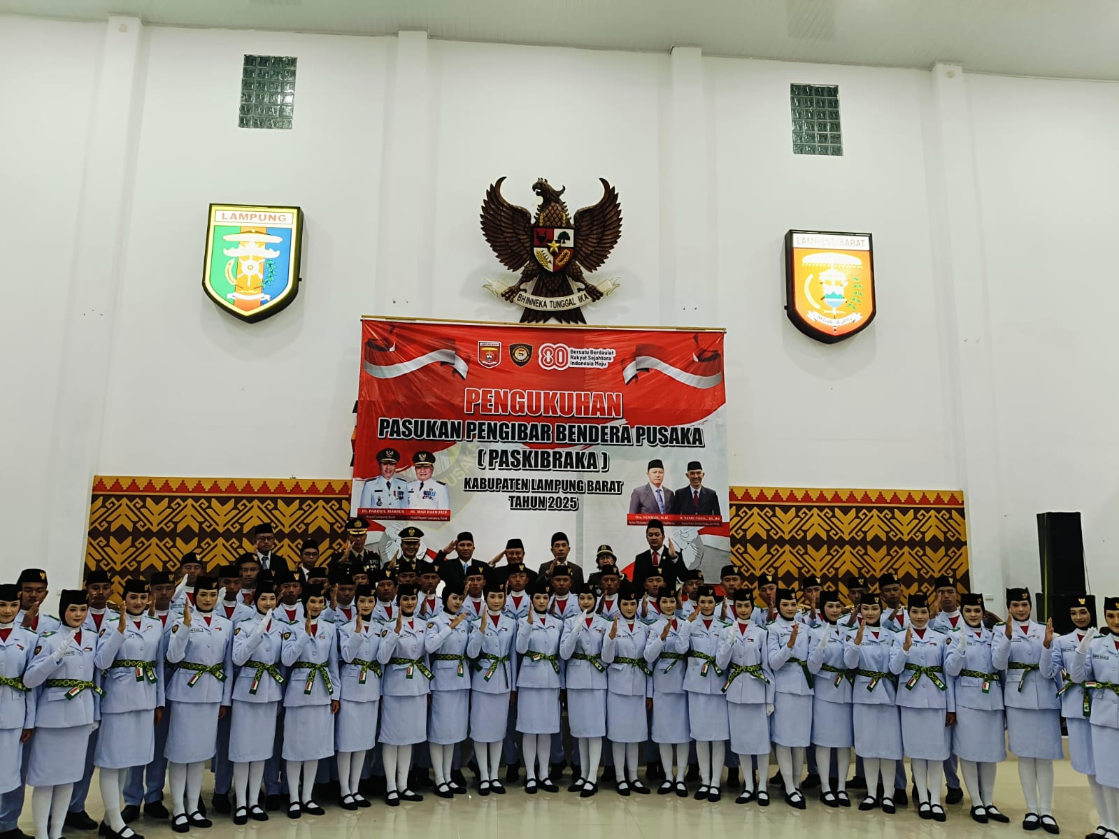 Pengukuhan Paskibraka Kabupaten Lampung Barat 2025, Momen Kebanggaan dan Tanggung Jawab