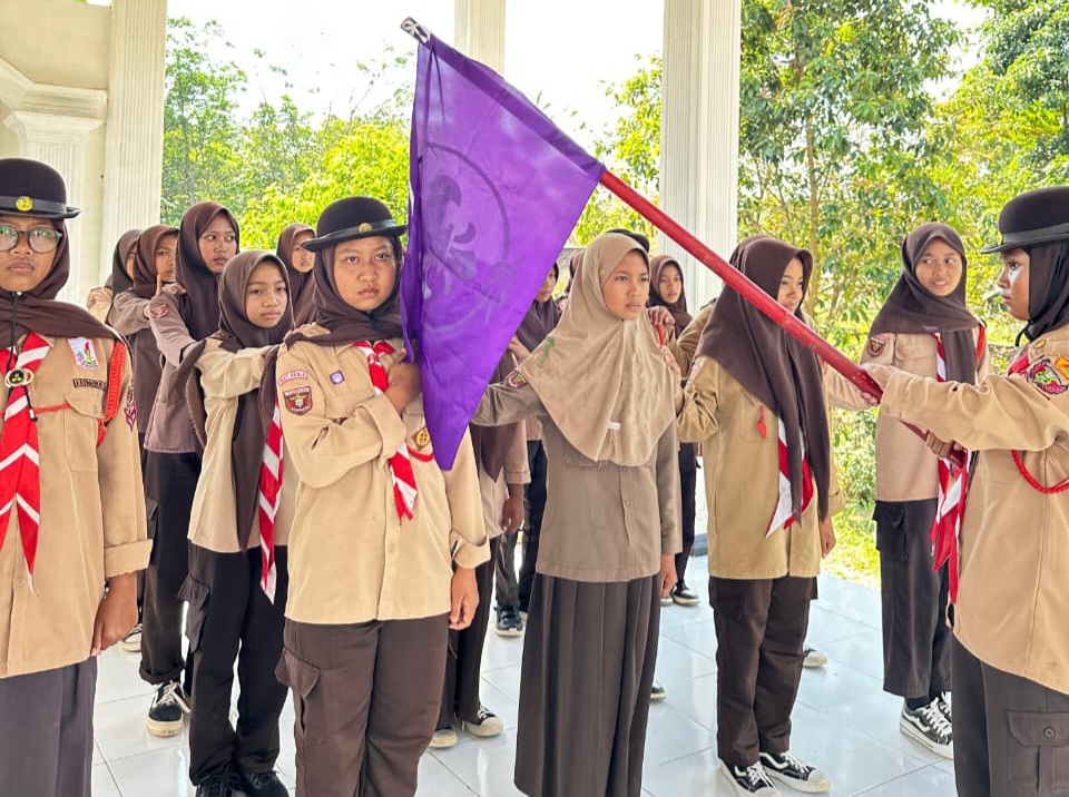 Pelantikan Anggota Baru Pramuka MTsN 2 Way Kanan Gugus Depan Mayjend Ryacudu–Fatmawati