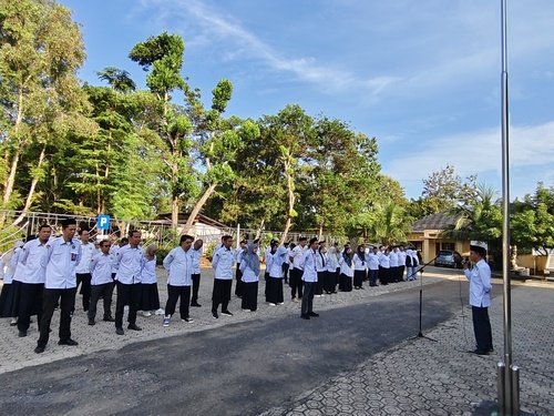 Kasi PHU Kemenag Pesawaran Jadi Pembina Apel, Sampaikan Informasi Penyelenggaraan Haji