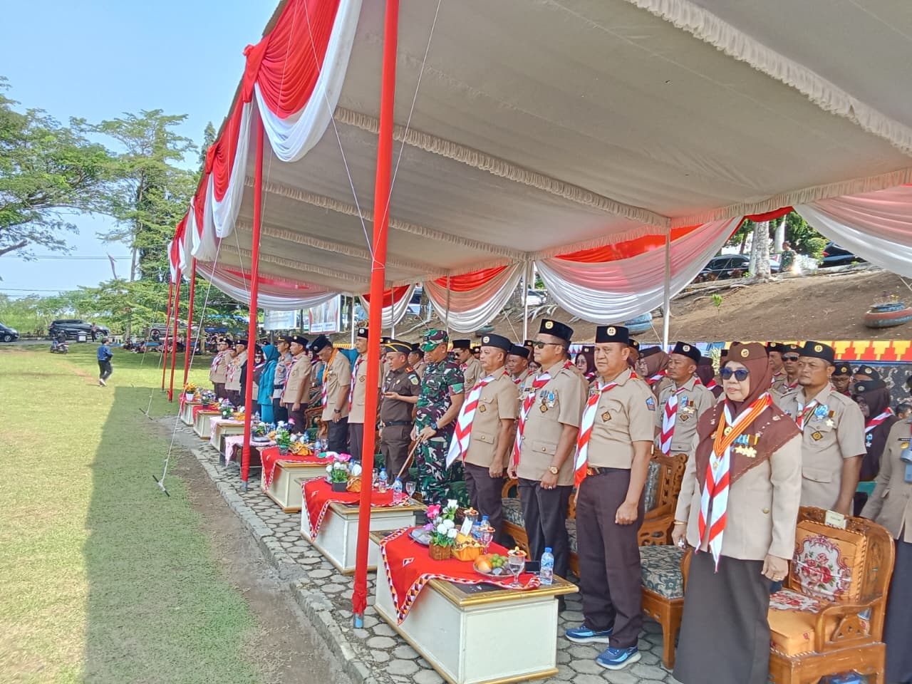 Kemenag Tanggamus Ikuti Peringatan Hari Pramuka ke-64 Tingkat Cabang