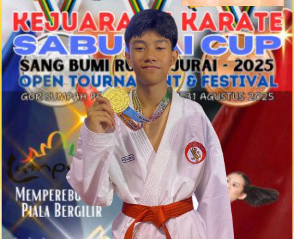 Raih Medali Emas, Ragah Bintang Nawarsyah Harumkan Nama MTsN 1 Bandar Lampung