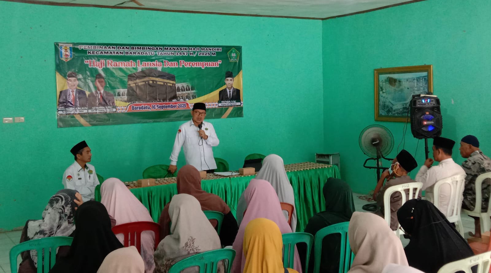 KUA Baradatu Gelar Manasik Haji Perdana, Kepala Kemenag Way Kanan Jadi Pemateri