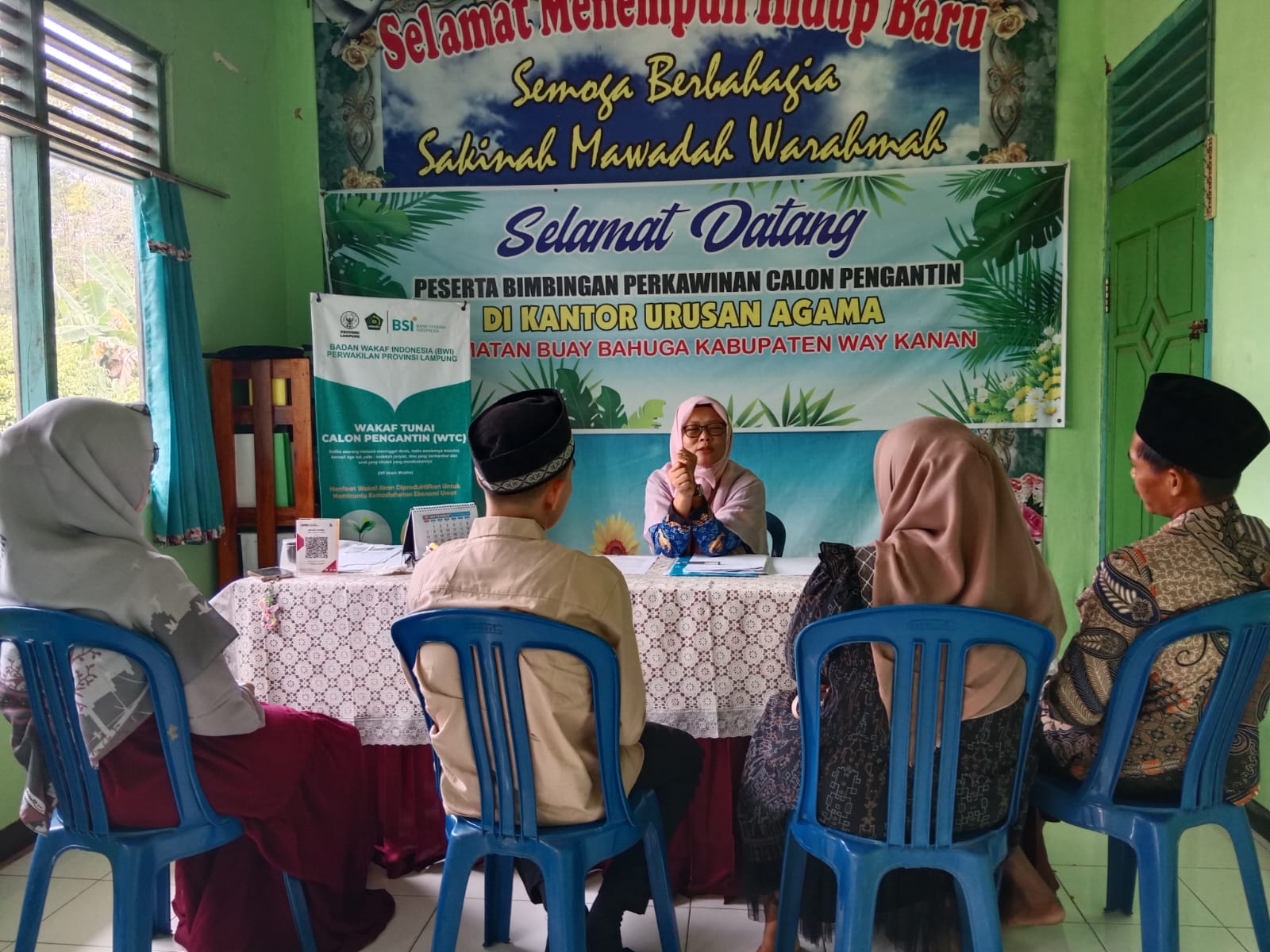 Menuju Keluarga Sakinah, KUA Buay Bahuga Gelar Bimbingan Perkawinan untuk Calon Pengantin