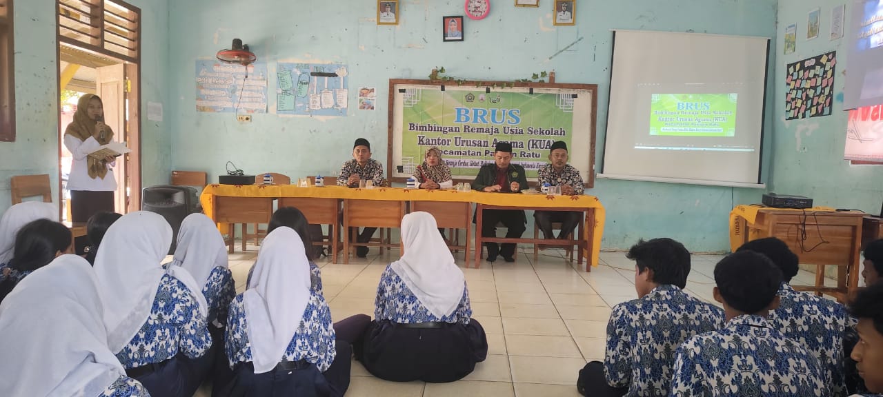 Cetak Generasi Muda Berakhlak, KUA Pakuan Ratu Gelar BRUS di SMP Beringin Ratu Serupa Indah