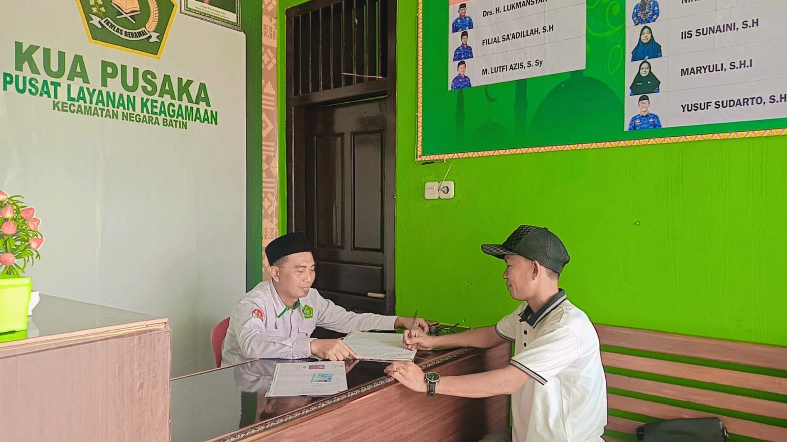 Tingkatkan Pelayanan Publik, KUA Negara Batin Permudah Pengurusan Surat Rekomendasi Nikah