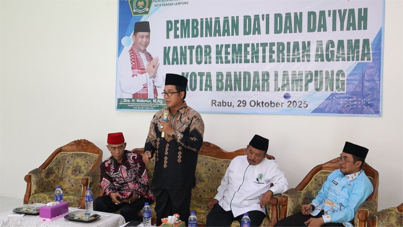 Kemenag Kota Bandar Lampung Gelar Pembinaan Da’i dan Da’iyah 2025: Perkuat Moderasi dan Profesionalitas Dakwah