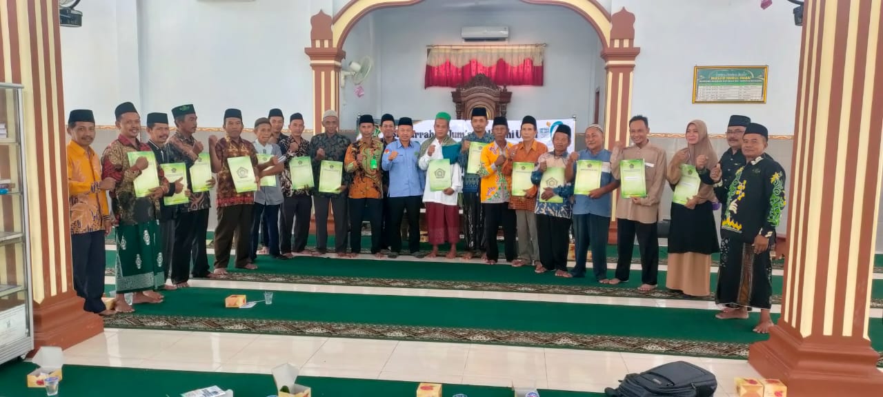 Kemenag Lamteng Perkuat Tata Kelola Kemasjidan: 10 ID Masjid dan Izin TPQ Diserahkan