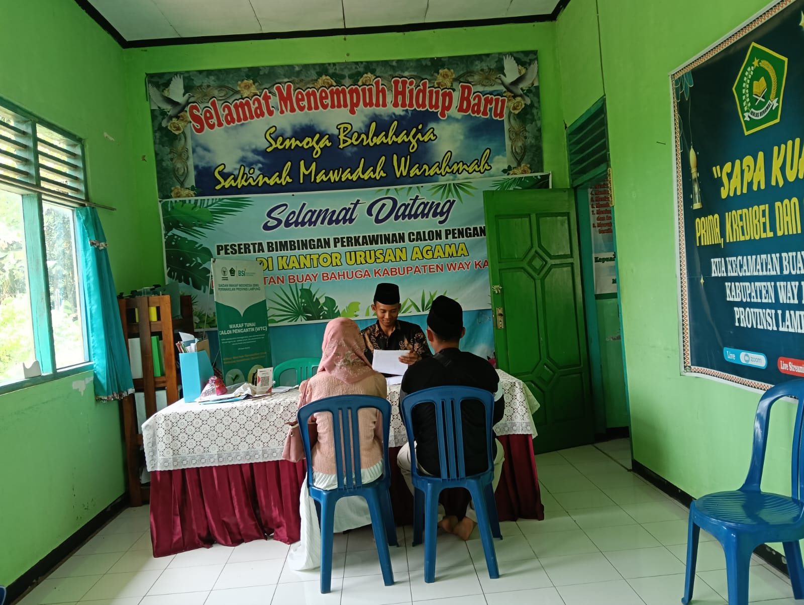Mengembangkan Komunikasi yang Sehat, KUA Buay Bahuga Gelar Bimbingan Perkawinan Bagi Calon Pengantin