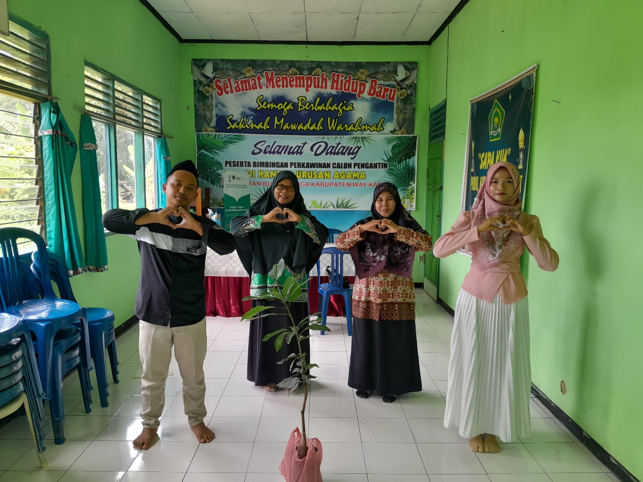 Mempermudah Mengingat Pilar Keluarga Sakinah, KUA Buay Bahuga Ajak Calon Pengantin Tepuk Sakinah
