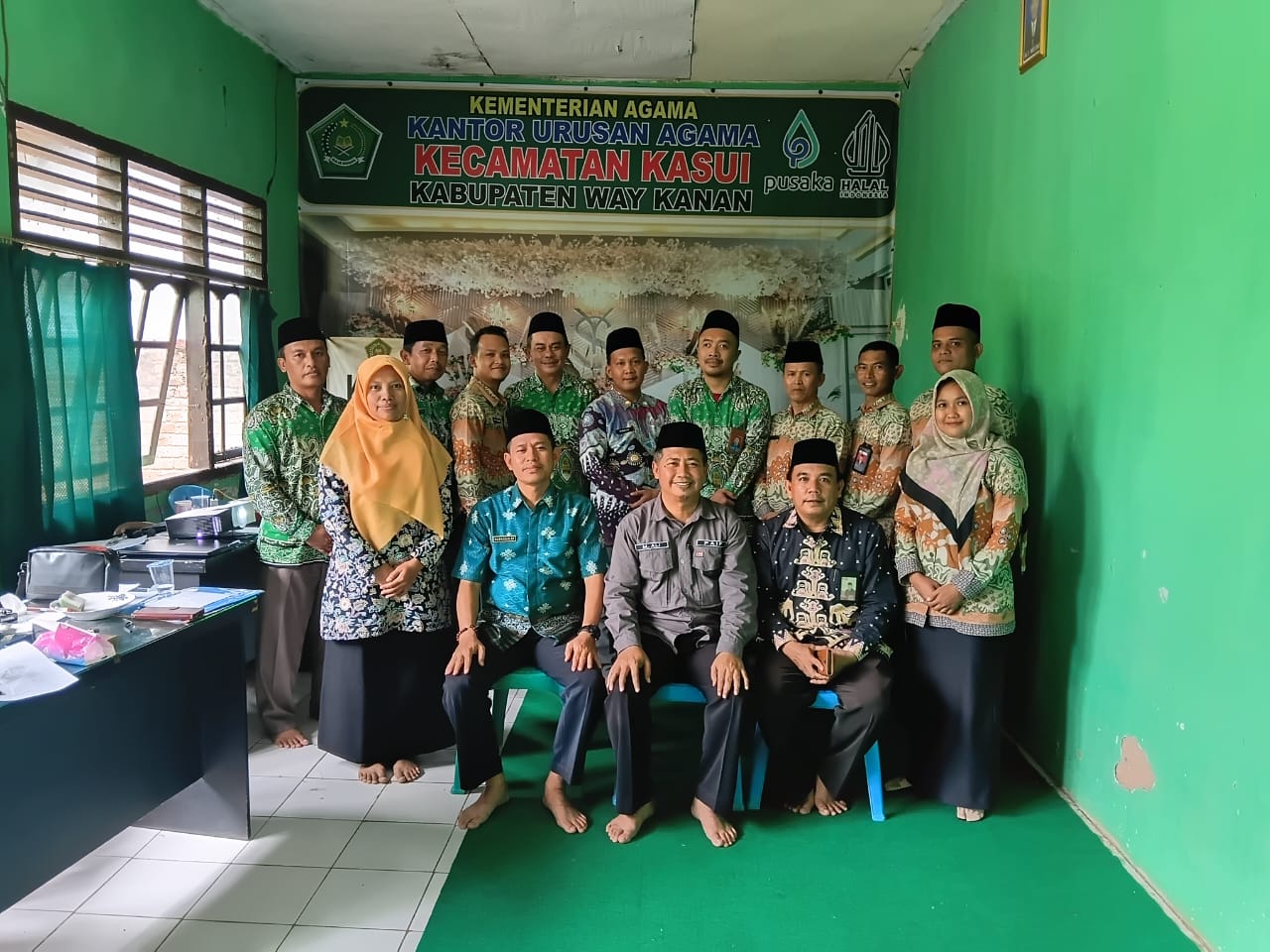 Penyuluh Agama Islam Kecamatan Rebang Tangkas Mengikuti  Pembinaan Penyuluhan di KUA Kec. Kasui Kemenag Way Kanan