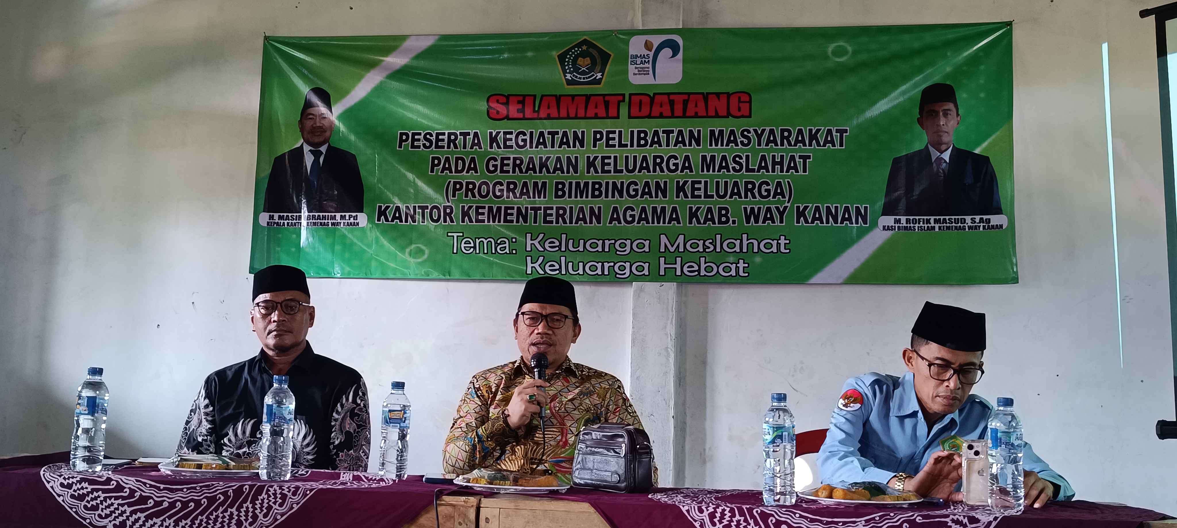 Kakan Kemenag Way Kanan Buka Kegiatan Pelibatan Masyarakat pada Gerakan Keluarga Maslahat