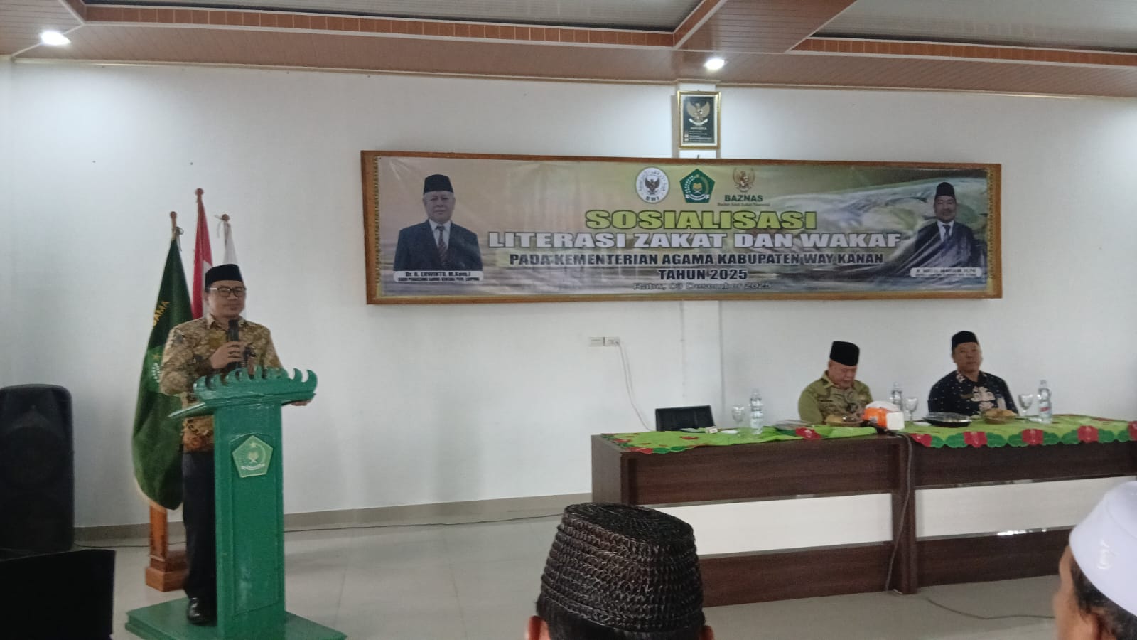Penyuluh Agama KUA Buay Bahuga Ikuti Sosialisasi Literasi Wakaf dan Zakat Kemenag Way Kanan