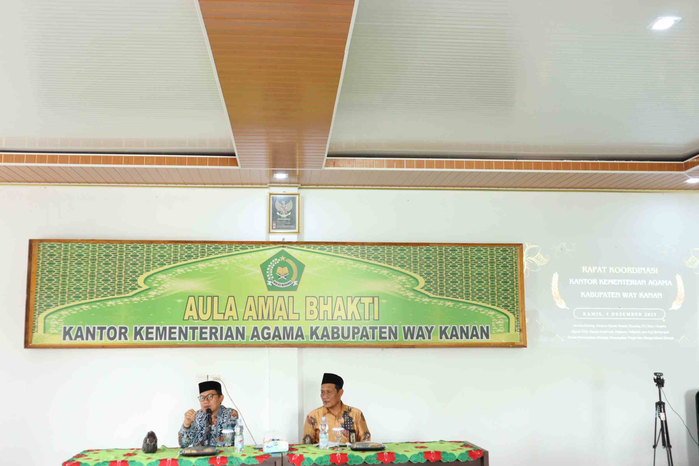 Pimpin Rakor, Kakankemenag Way Kanan Fokus Evaluasi Kinerja, Persiapan HAB ke-80, dan Penguatan PMPZI