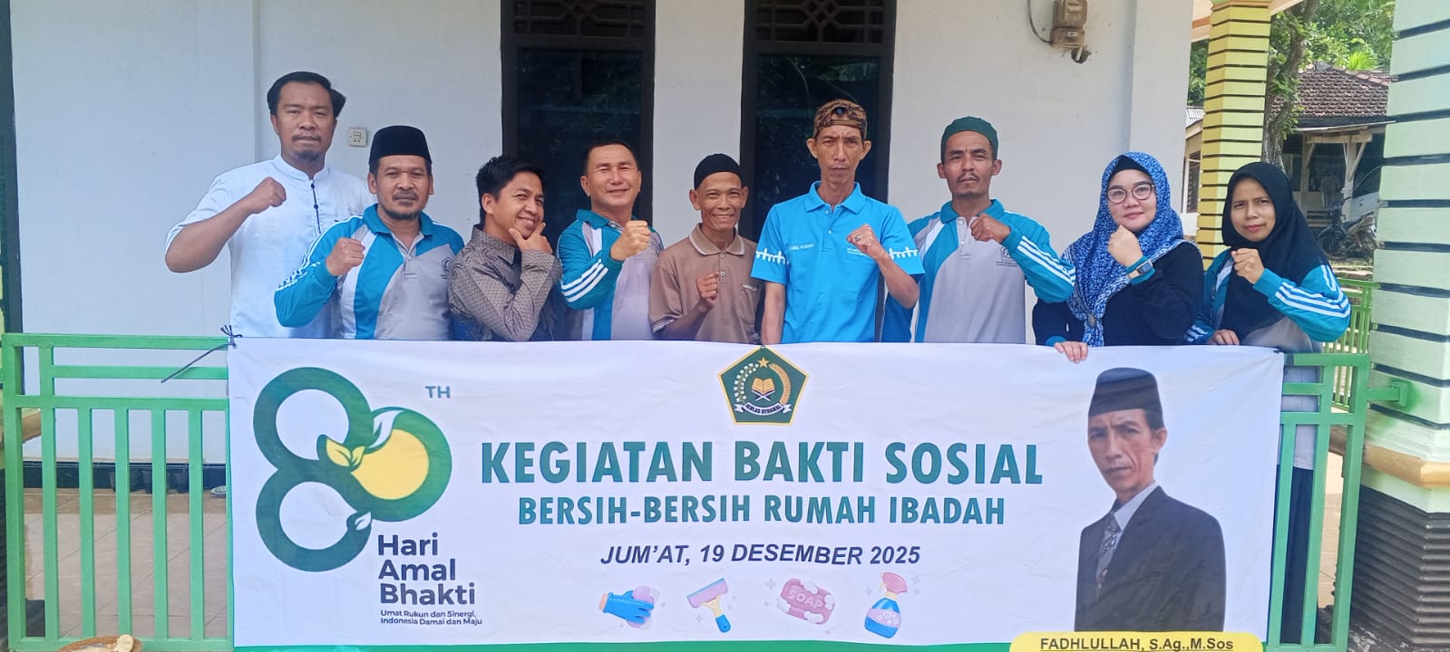 Peringati HAB ke-80, Kemenag Pesawaran Gelar Kegiatan Bersih Rumah Ibadah