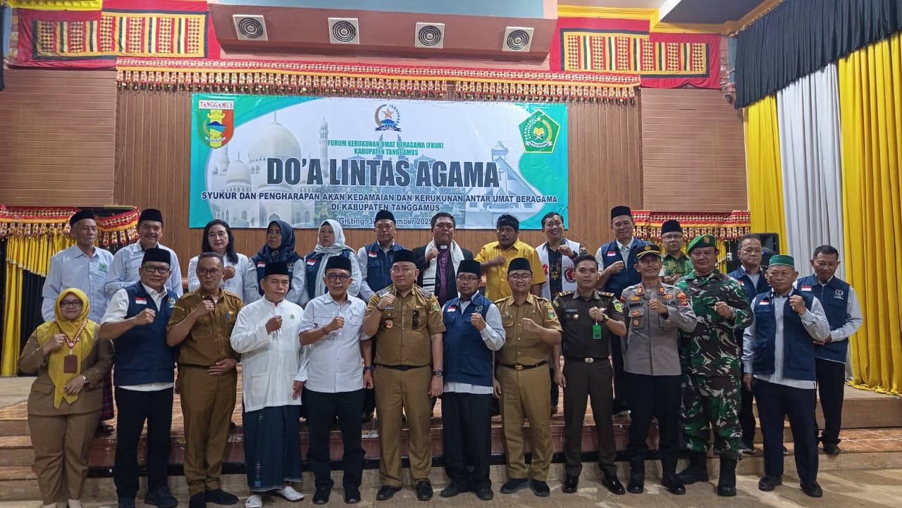 Merajut Harmoni dalam Doa, Kemenag Tanggamus Hadiri Doa Lintas Agama di Gisting