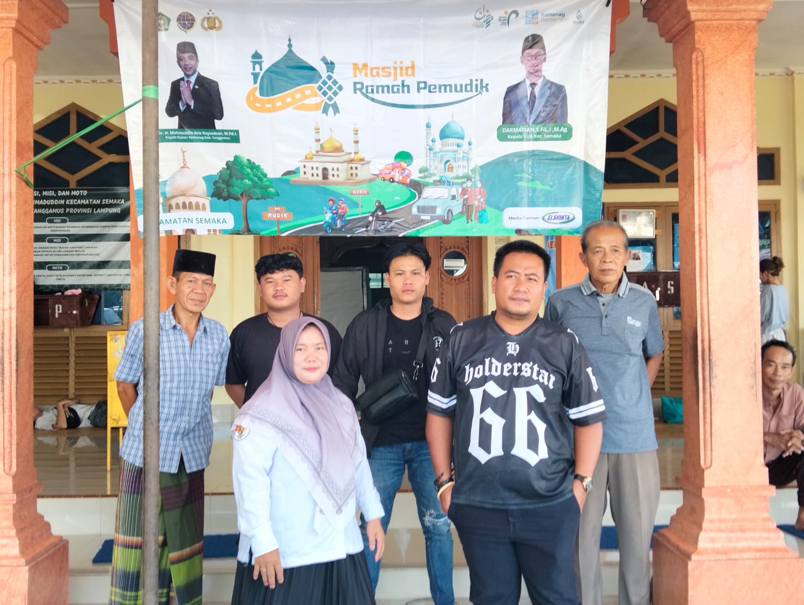 KUA Bandar Negeri Semuong Monitoring Masjid Ramah Pemudik di Masjid Imaduddin Way Kerap