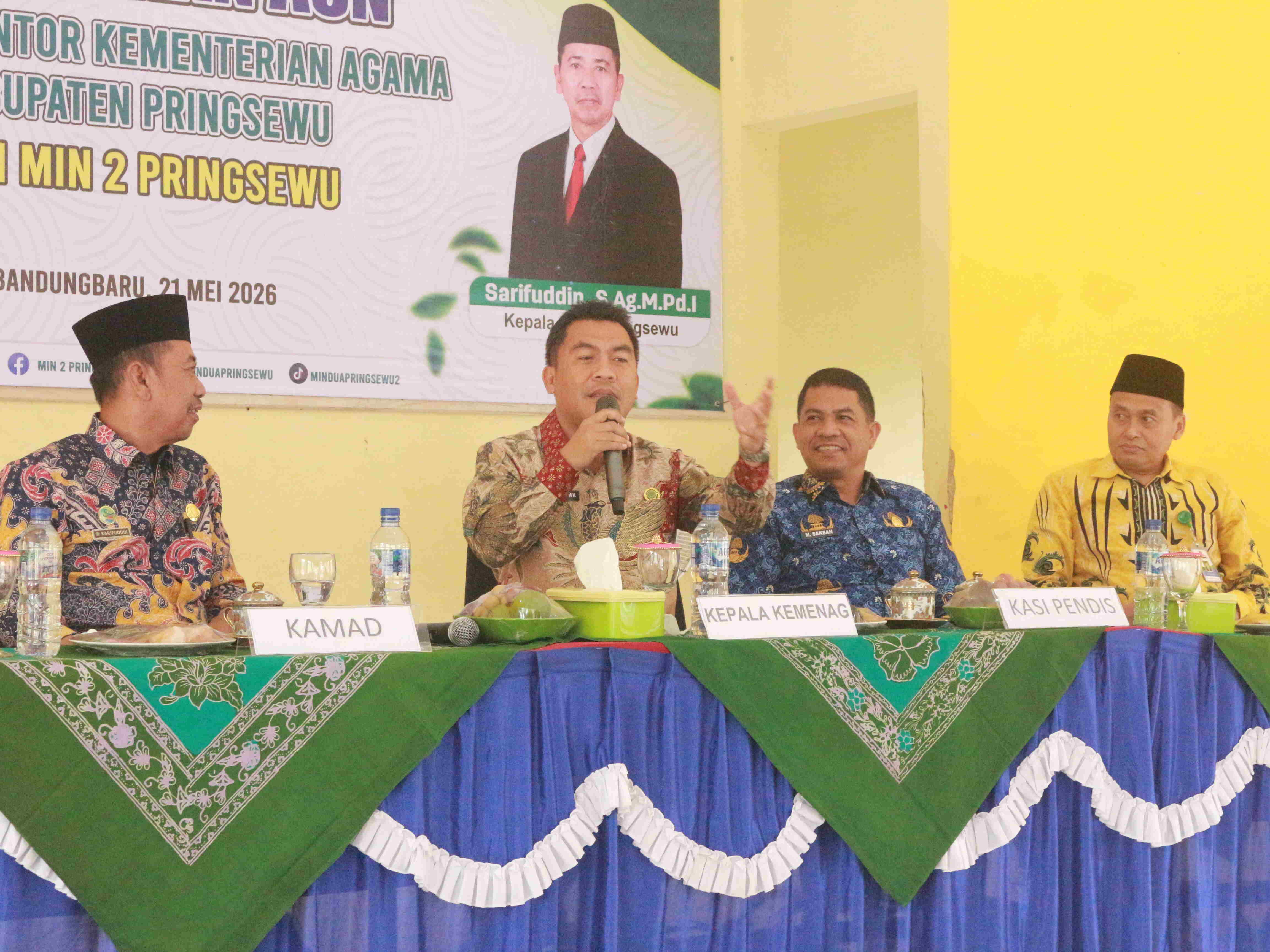 Pembinaan Di MIN 2 Pringsewu, Kakan Kemenag Tekankan Disiplin Dan Kolaborasi