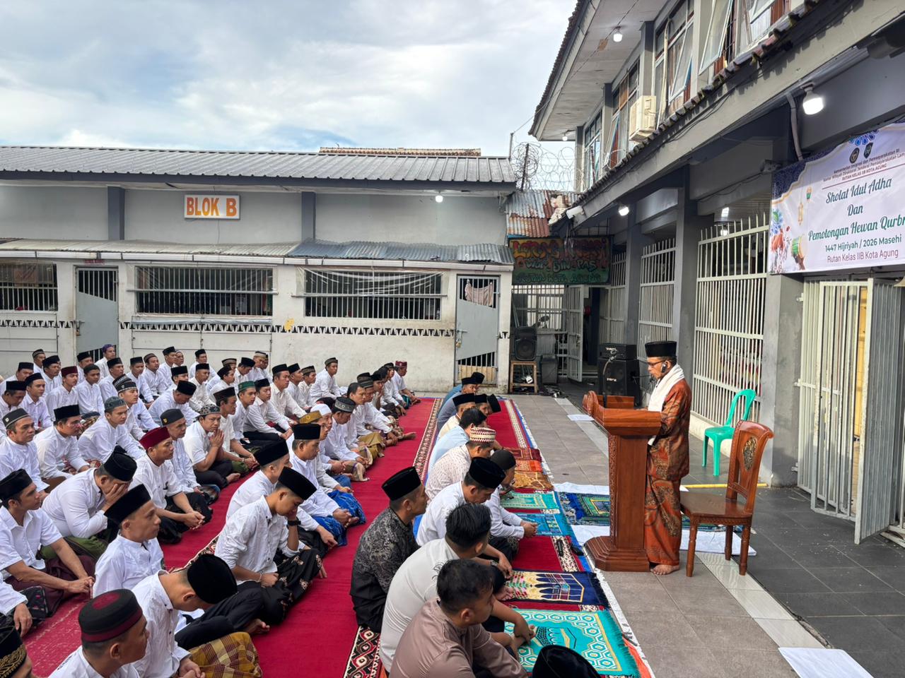 Penyuluh Agama Islam Kemenag Tanggamus Jadi Imam Dan Khotib Sholat Idul Adha Di Rutan Kelas IIB Kota Agung