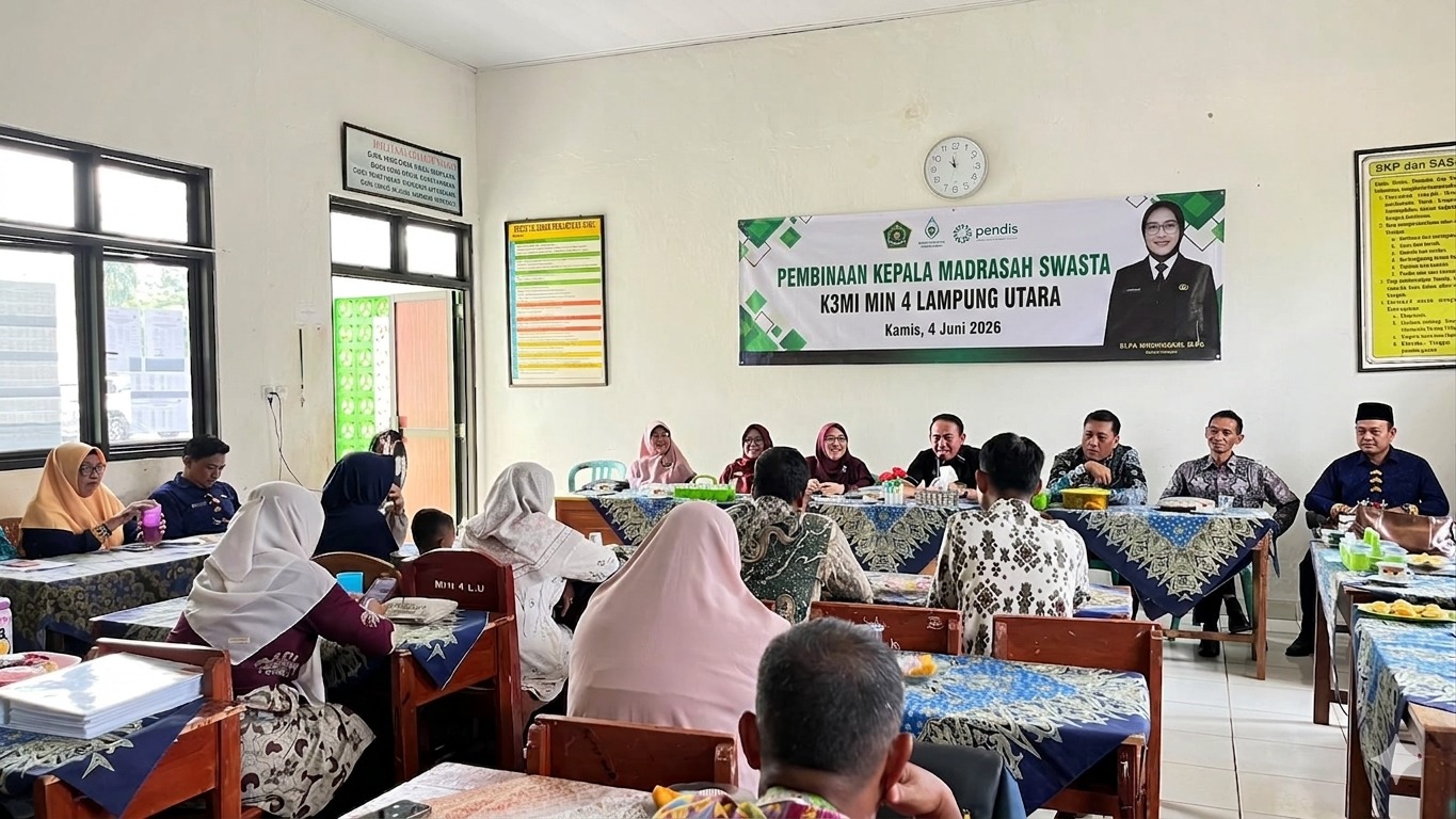 Kakankemenag Aprizandi Tekankan Disiplin Guru Dalam Pembinaan Kepala Madrasah Swasta Di Lampung Utara