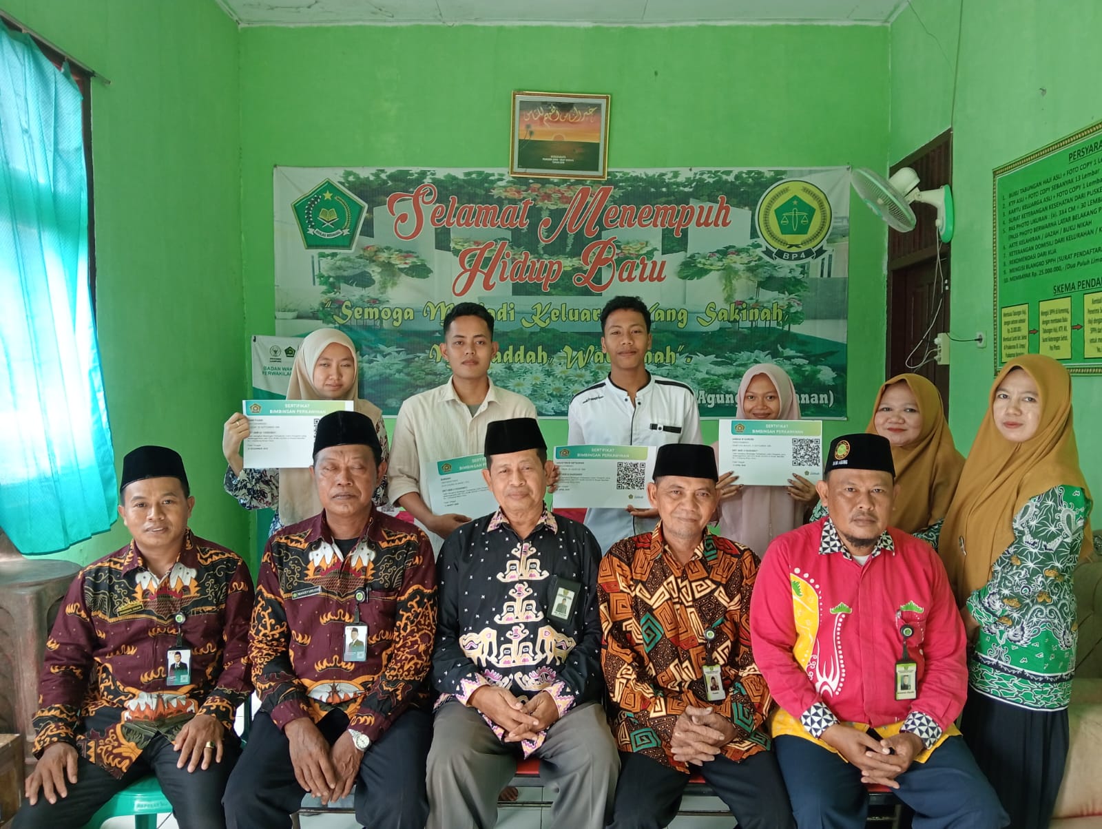 KUA Bumi Agung Bekali Dua Pasang Calon Pengantin Dengan Bimbingan Perkawinan