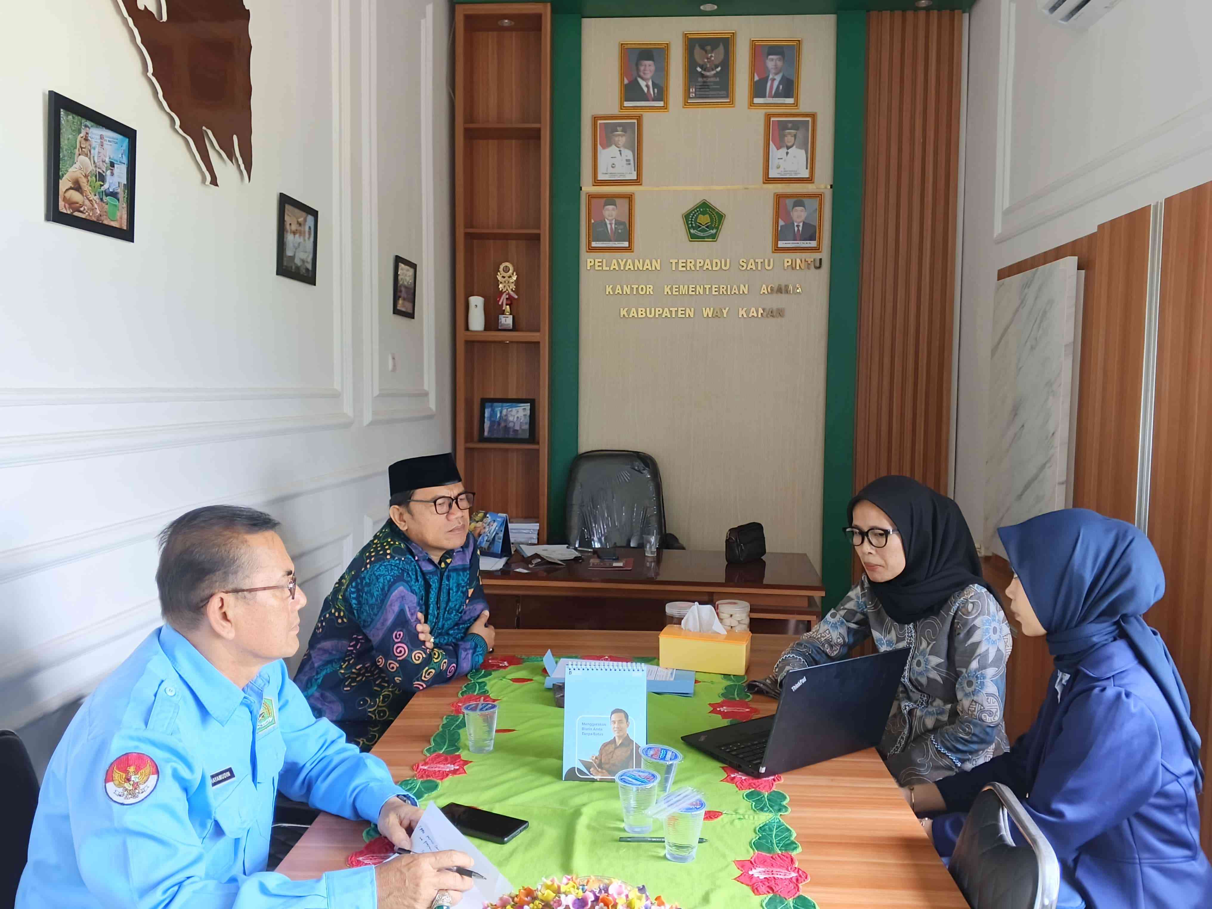 Bangun Sinergi Pendidikan, Kemenag Way Kanan Terima Audiensi Teacher Preneur Nusantara Lampung