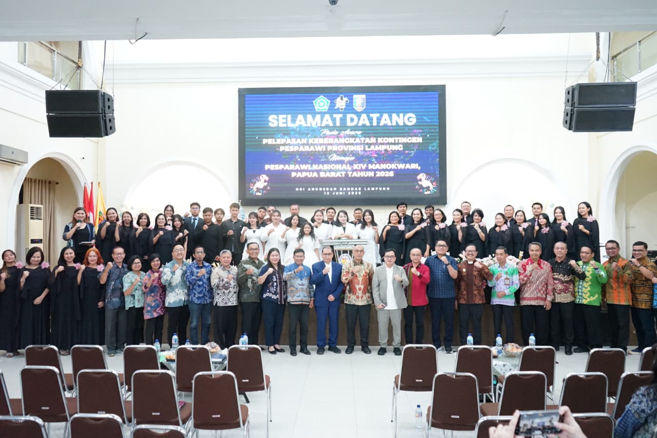 Lepas Kontingen Pesparawi Provinsi Lampung, Kakanwil Tegaskan Komitmen Dukungan Penuh