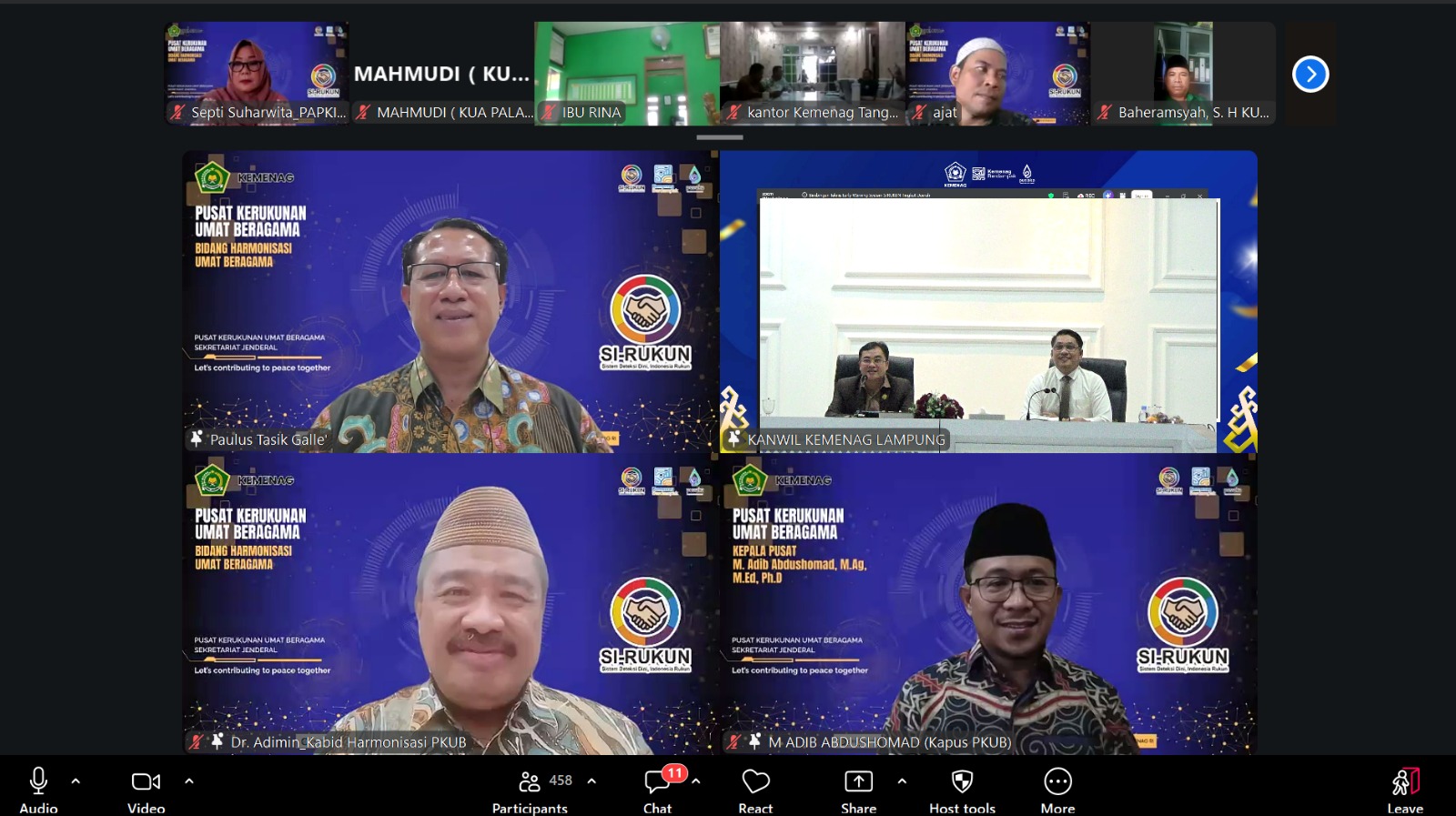 Kepala PKUB Kemenag RI : SI RUKUN Menjadi Instrumen Penting Menjaga Kerukunan Umat Beragama
