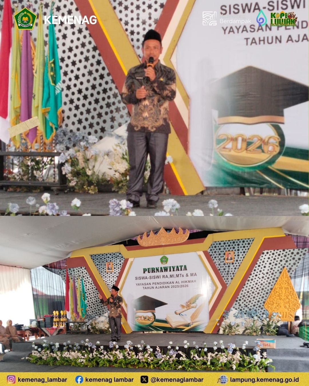 Hadiri Purnawiyata YP Al Hikmah, Suherman : Madrasah Jembatan Masa Depan